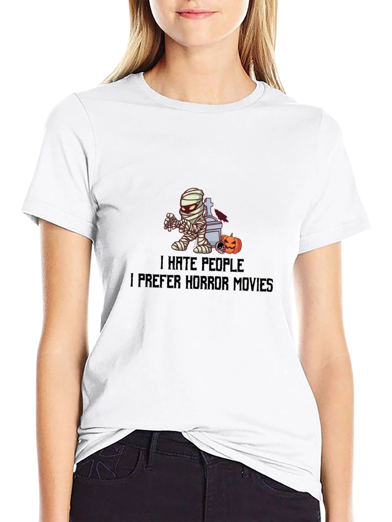 I Hate People Horror Movies Graphic Tee