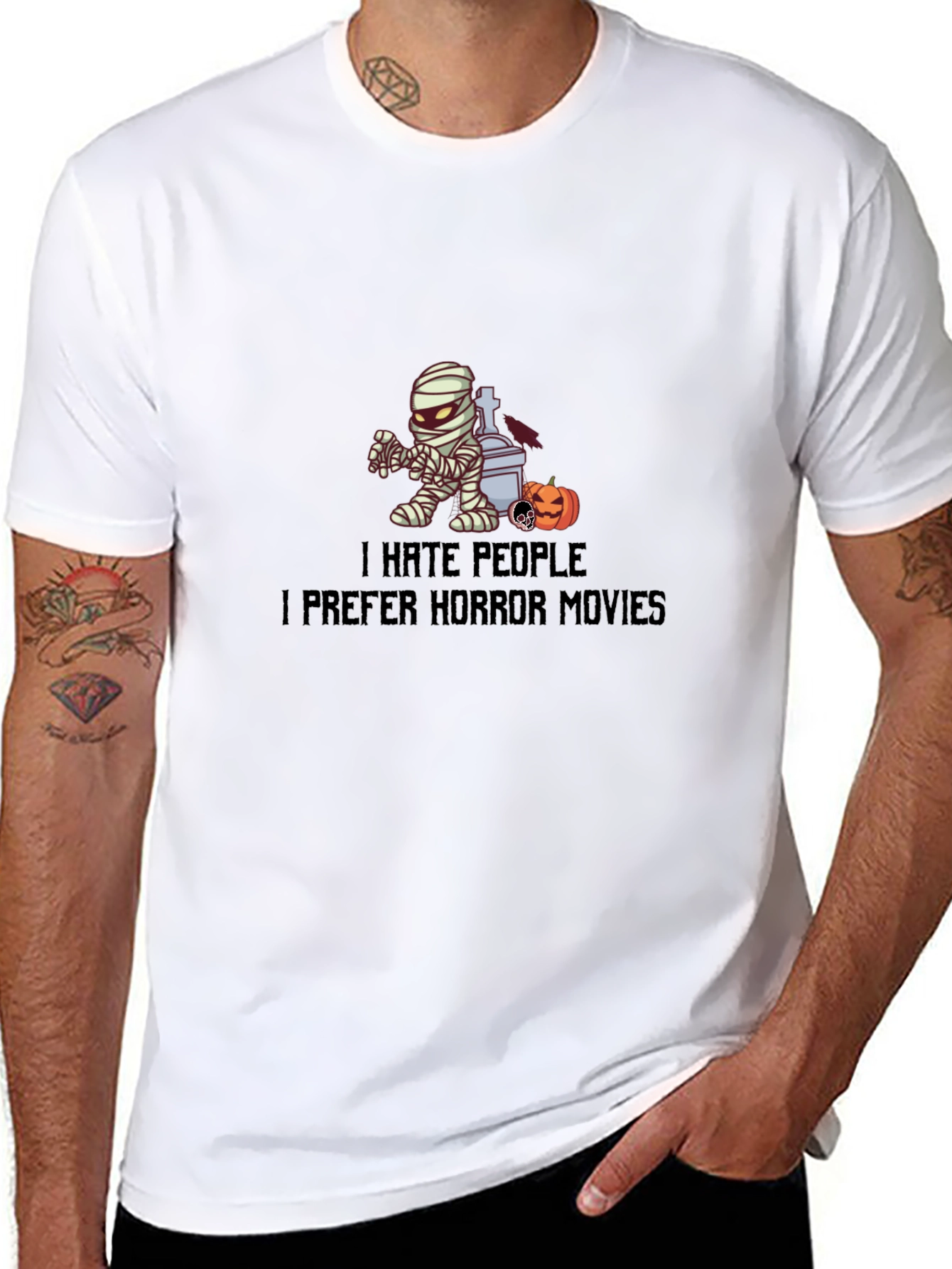 I Hate People Horror Movies Graphic Tee