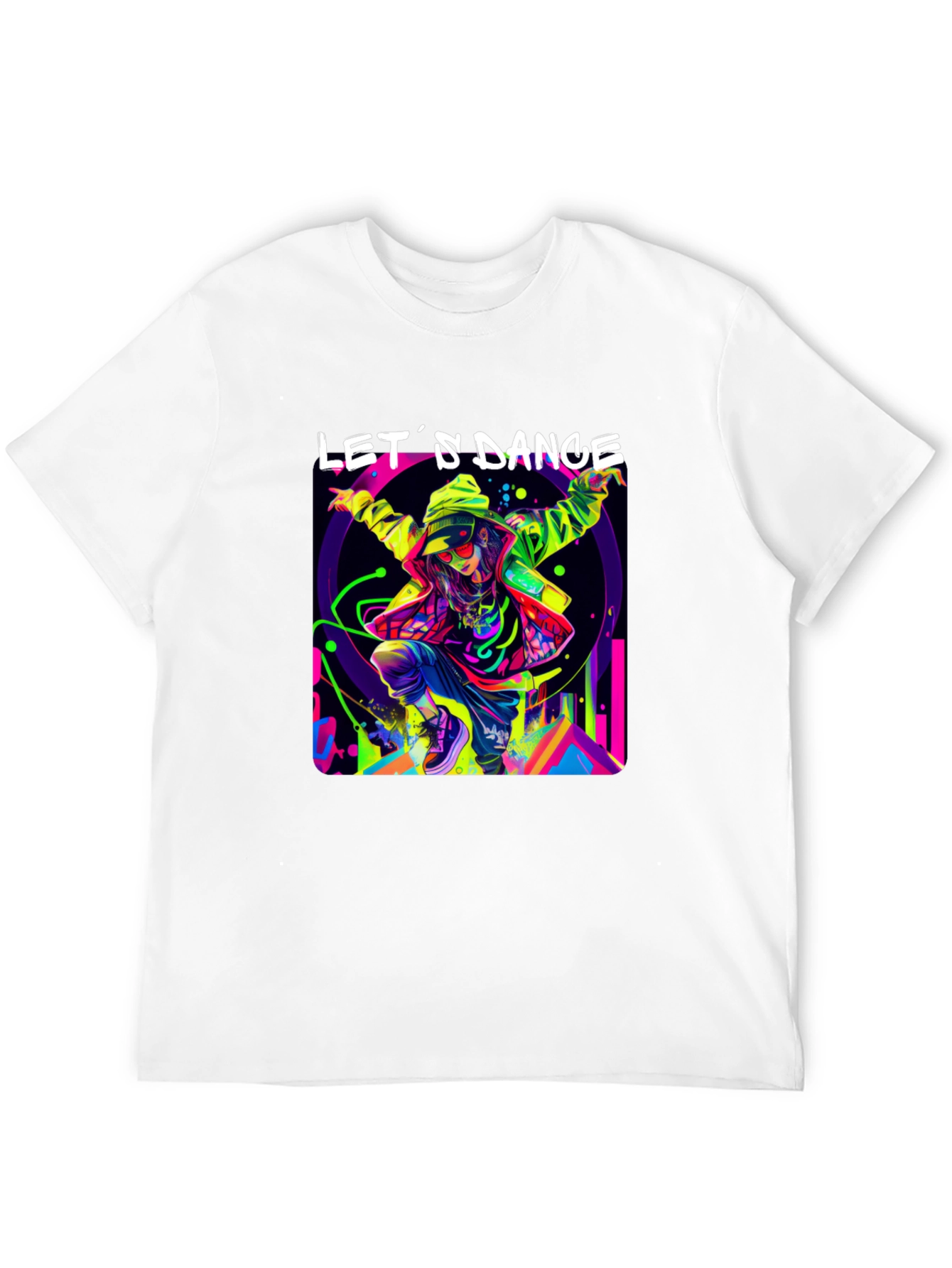Lets Dance Graphic Tee - Stylish Black T-Shirt