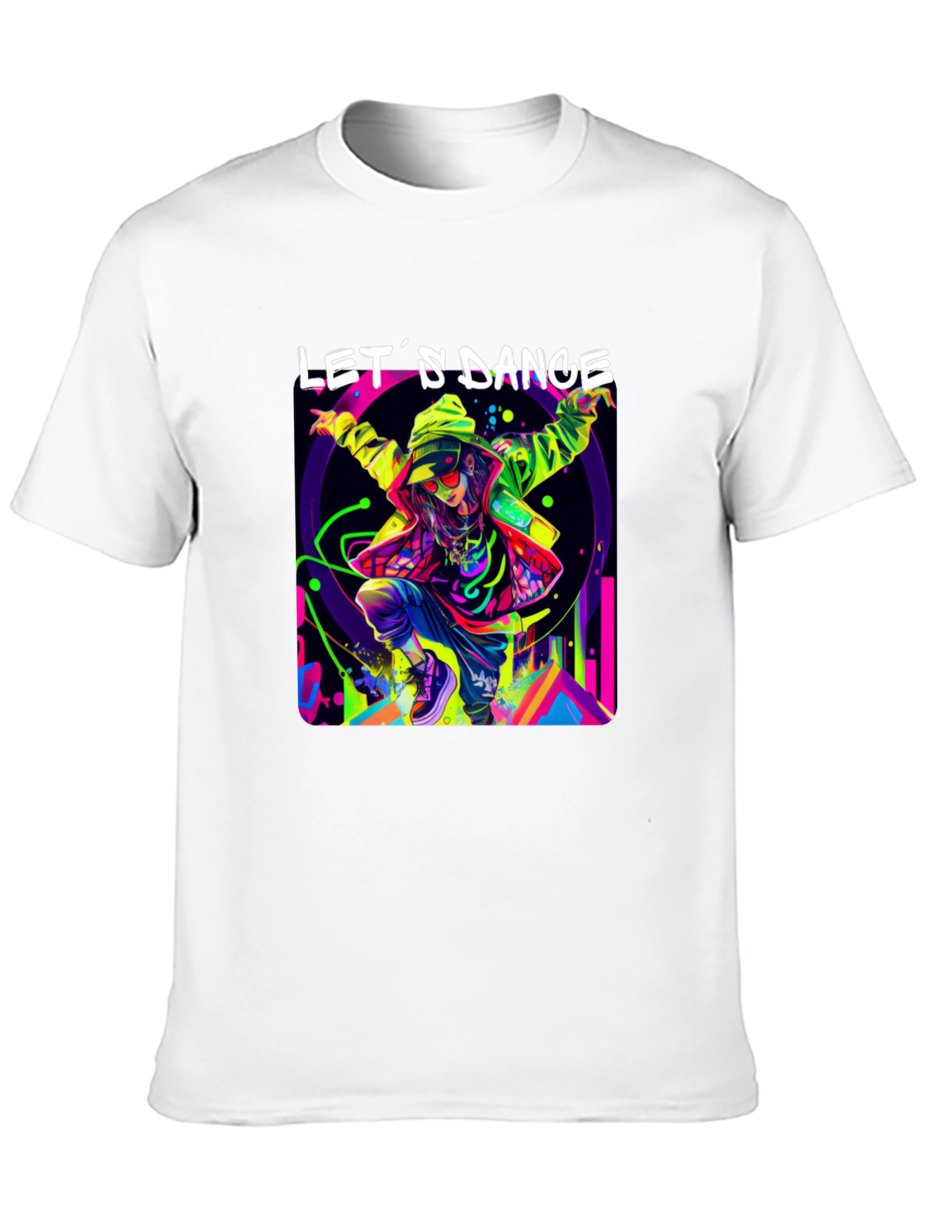 Lets Dance Graphic Tee - Stylish Black T-Shirt