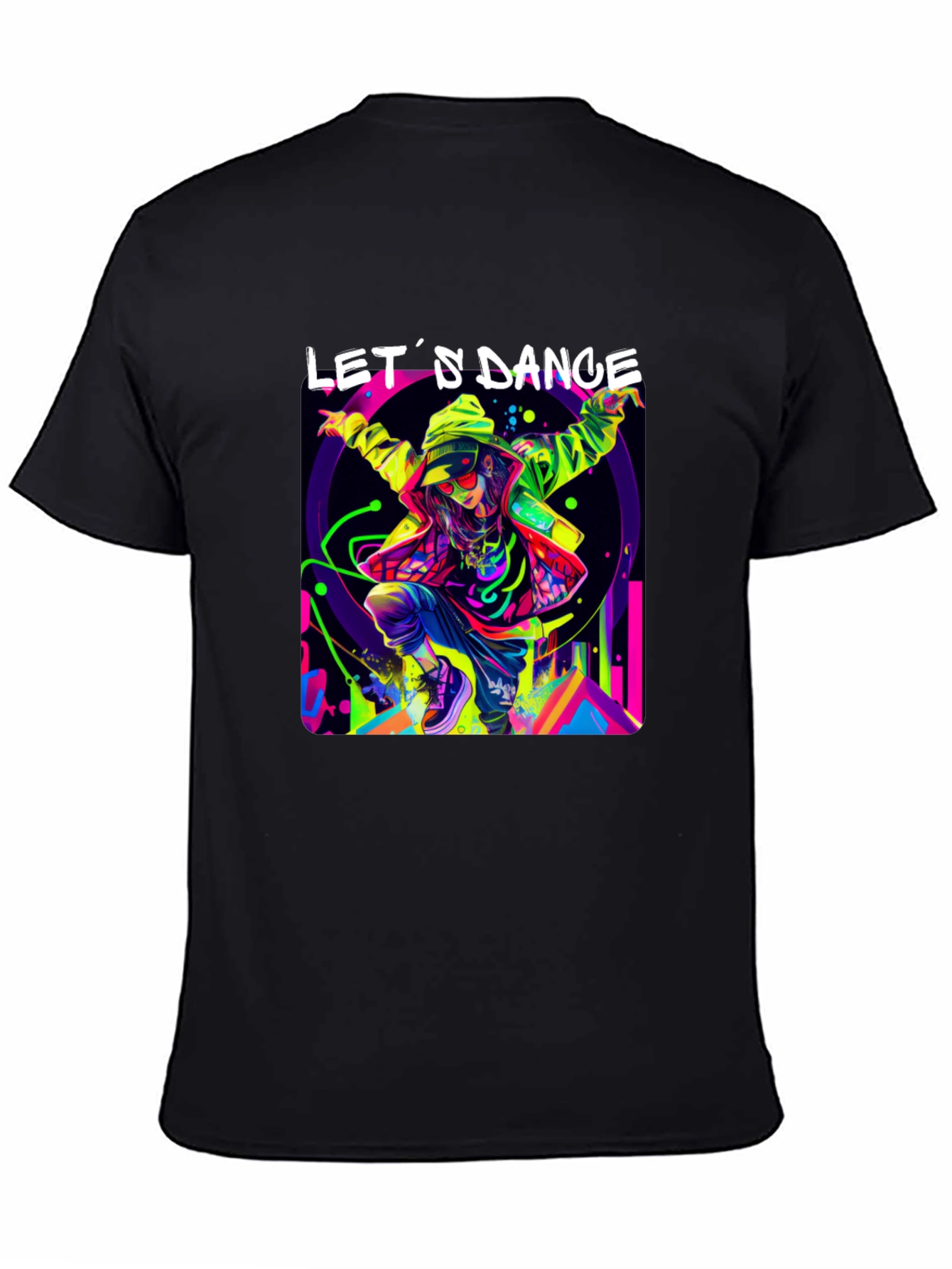 Lets Dance Graphic Tee - Stylish Black T-Shirt