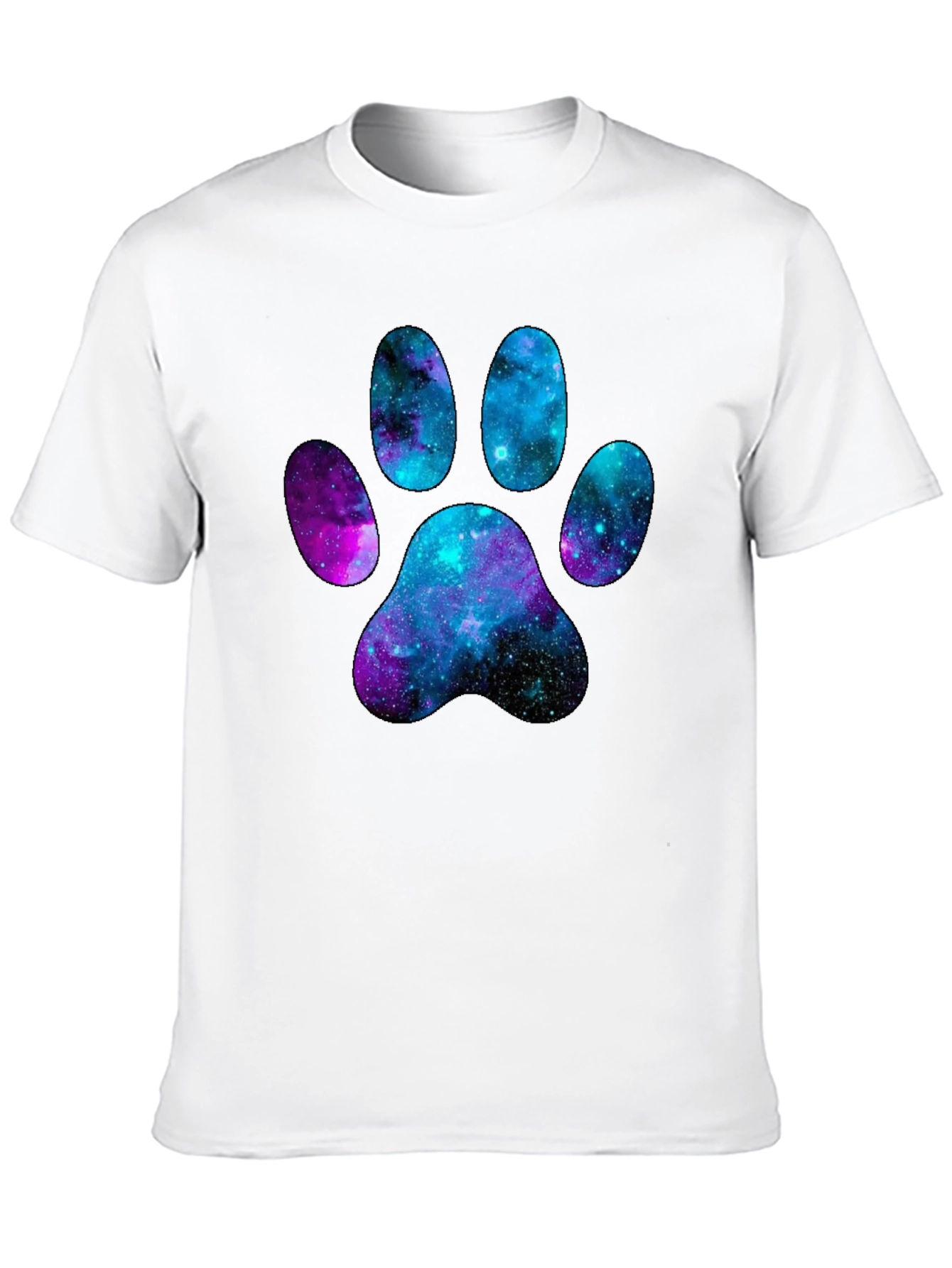Galaxy Paw Print T-Shirt - Unique Design