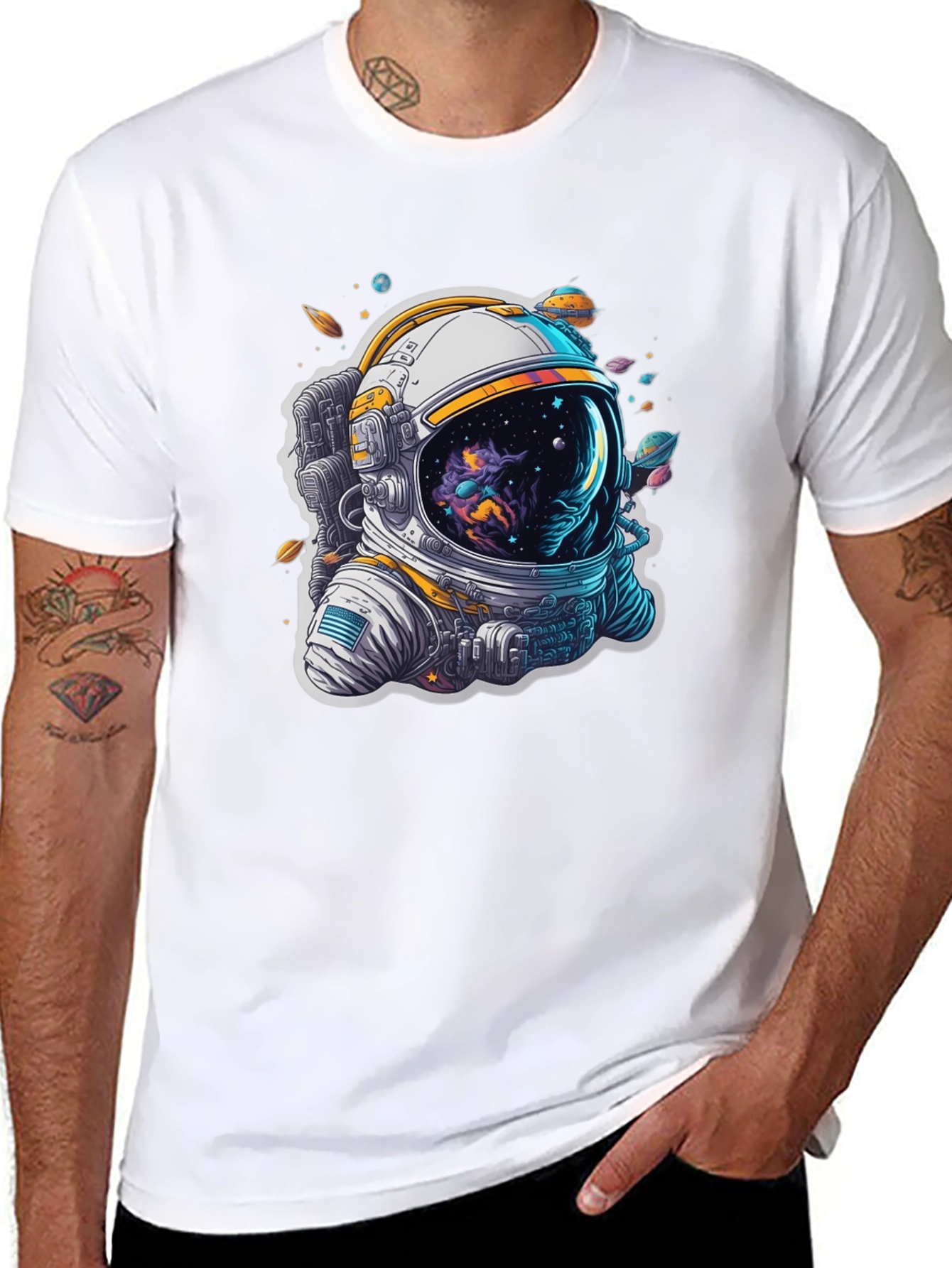 Astronaut Space T-Shirt - Cosmic Design