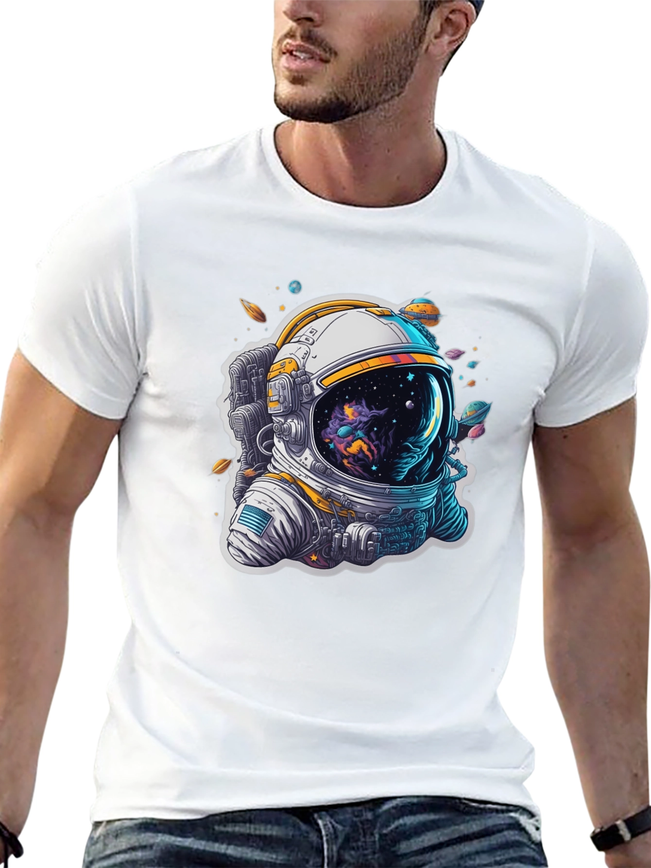 Astronaut Space T-Shirt - Cosmic Design