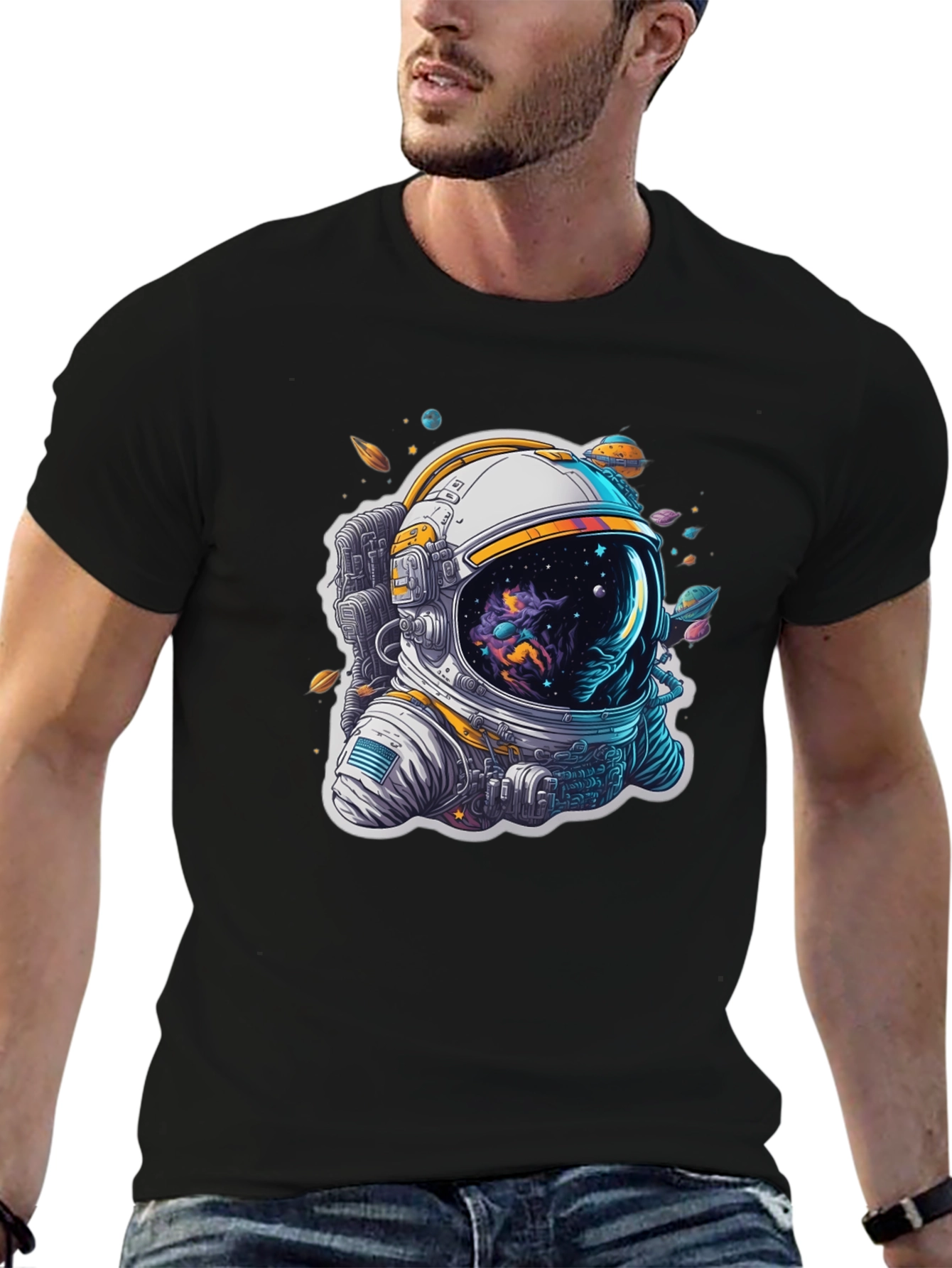 Astronaut Space T-Shirt - Cosmic Design
