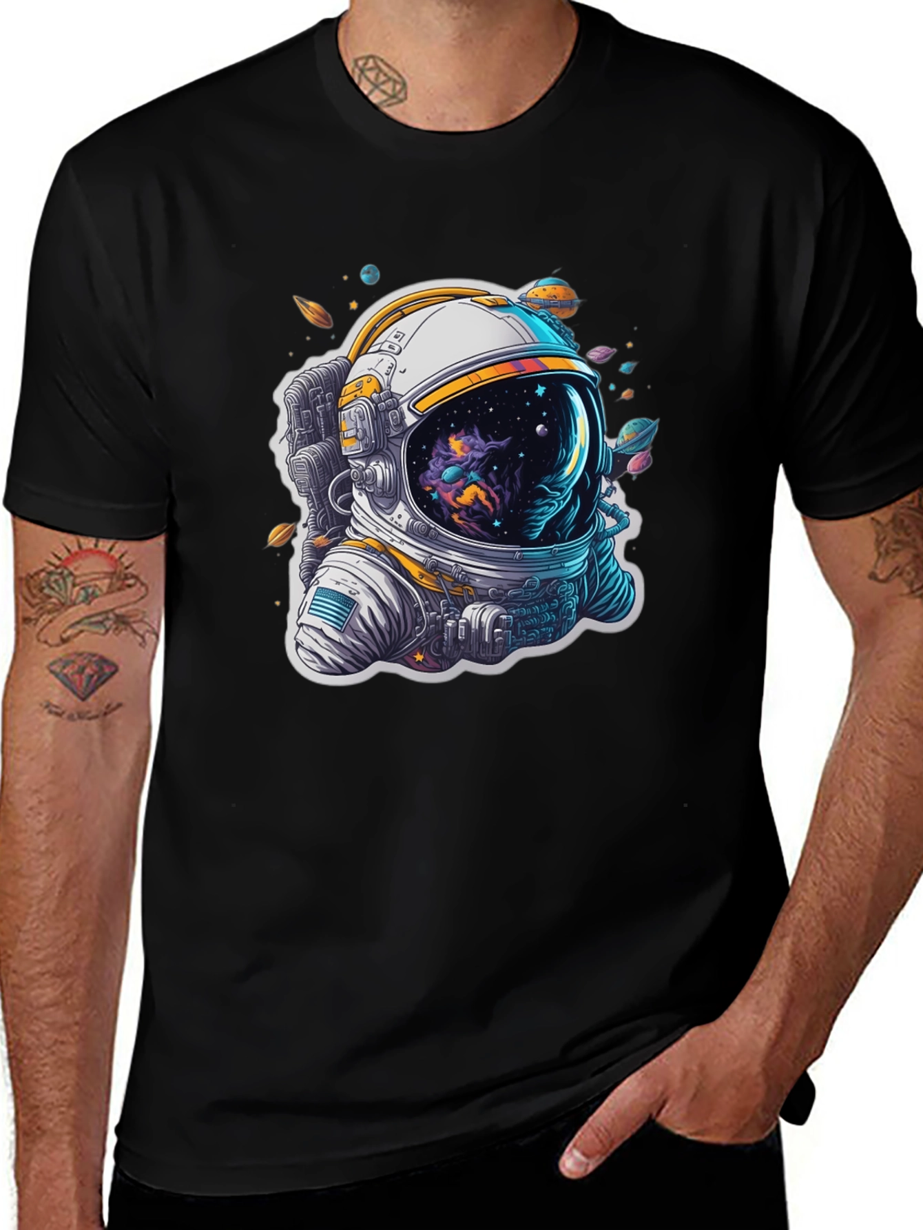 Astronaut Space T-Shirt - Cosmic Design