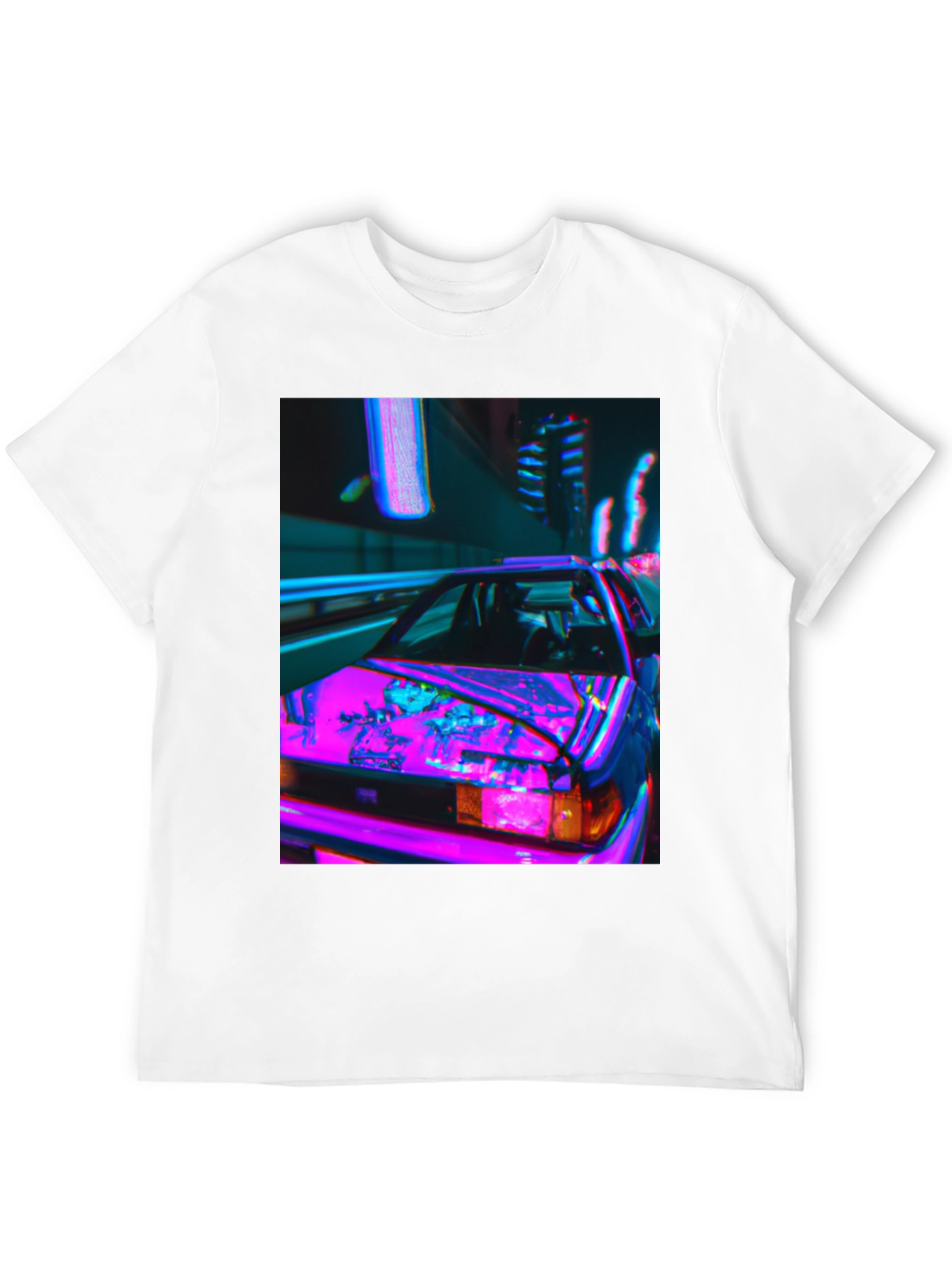 Cyberpunk Car Graphic Tee - Retro Style