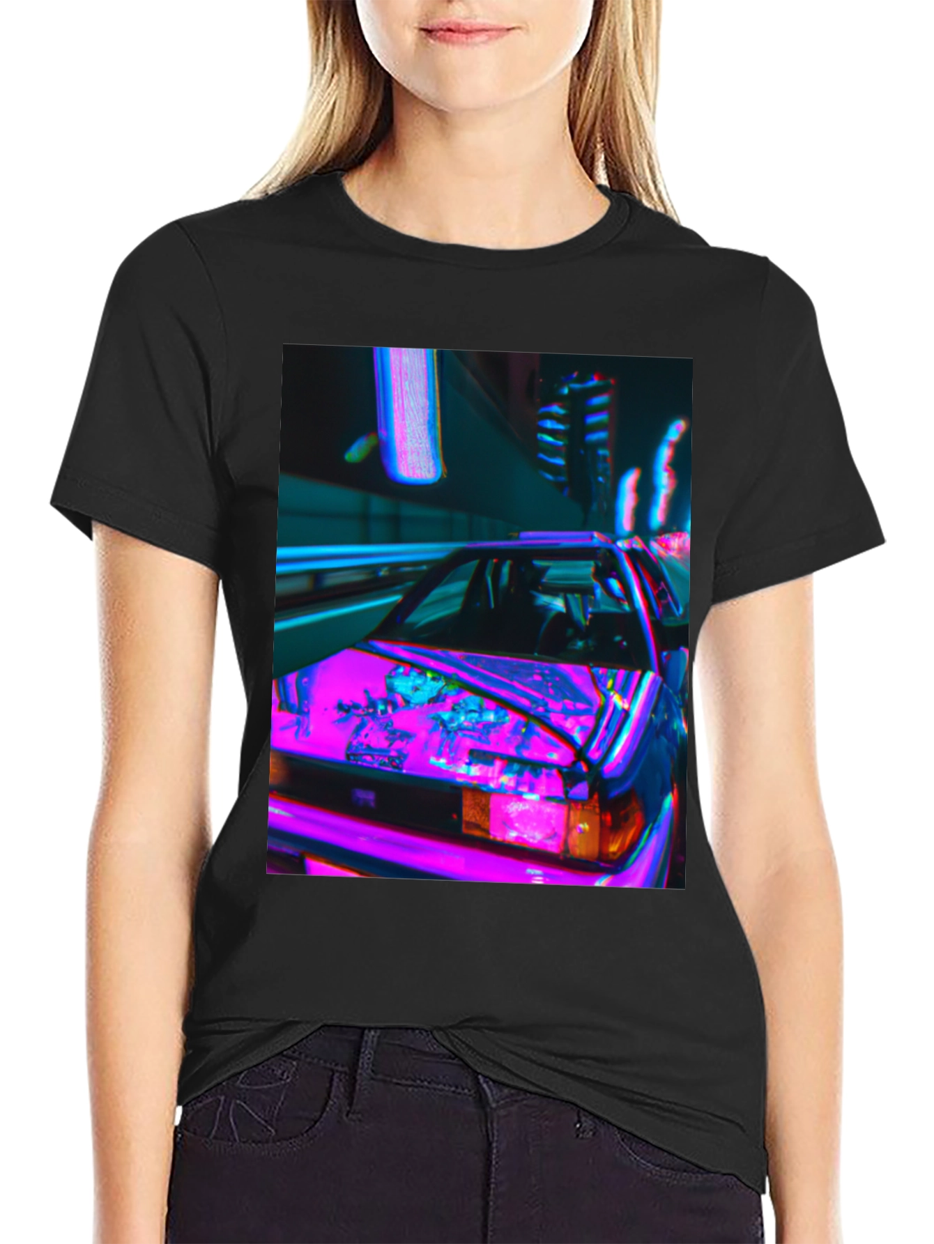 Cyberpunk Car Graphic Tee - Retro Style