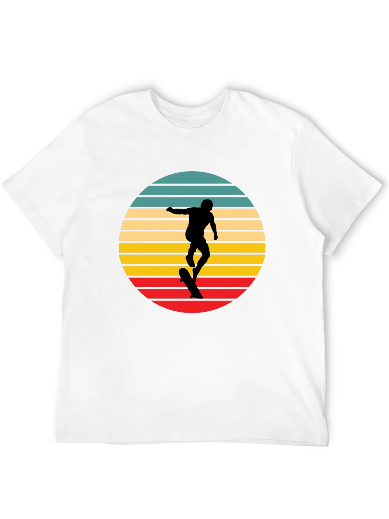 Skater Silhouette Retro T-Shirt - Cool Graphic Tee