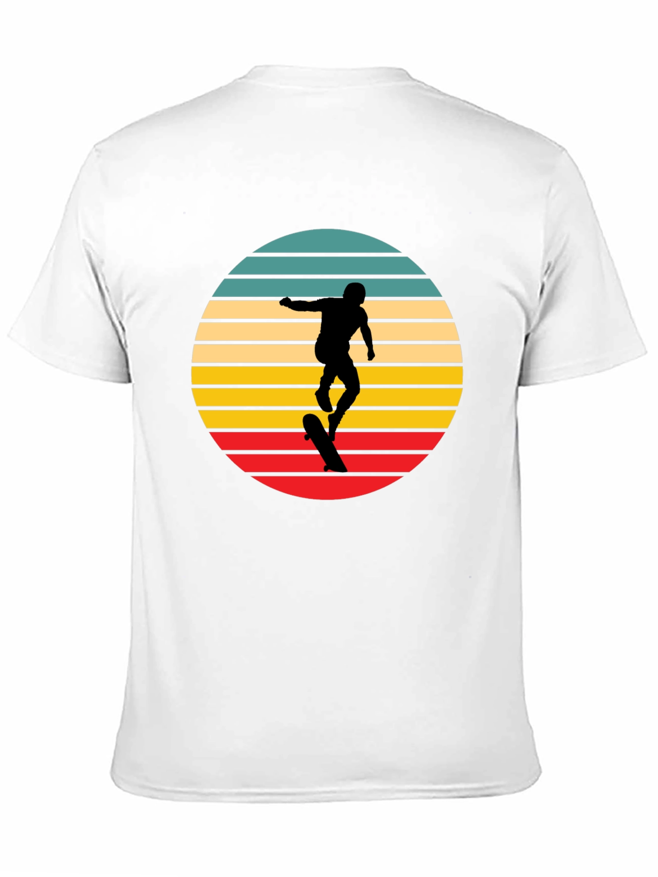 Skater Silhouette Retro T-Shirt - Cool Graphic Tee