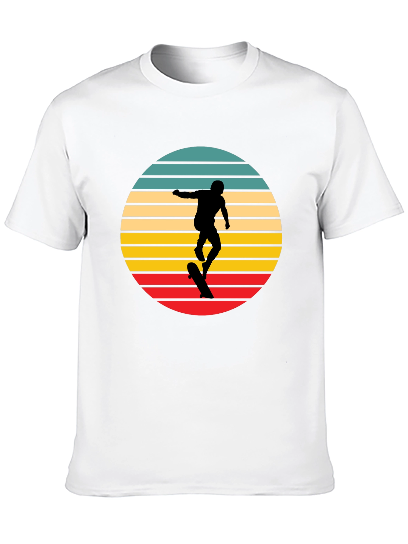 Skater Silhouette Retro T-Shirt - Cool Graphic Tee