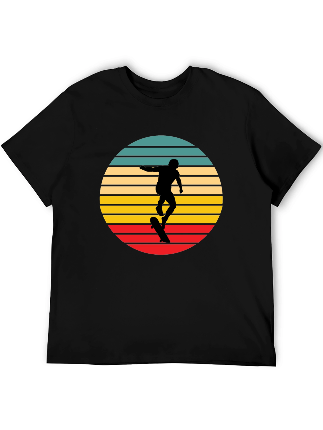 Skater Silhouette Retro T-Shirt - Cool Graphic Tee