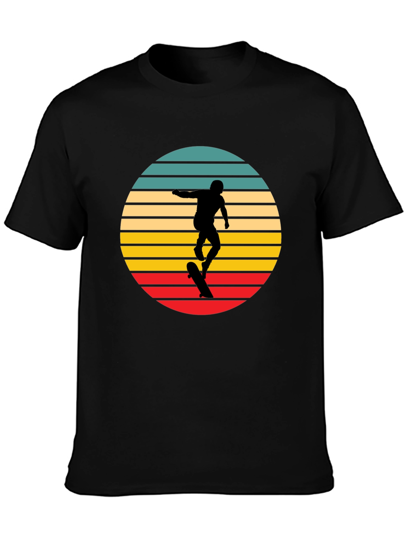 Skater Silhouette Retro T-Shirt - Cool Graphic Tee