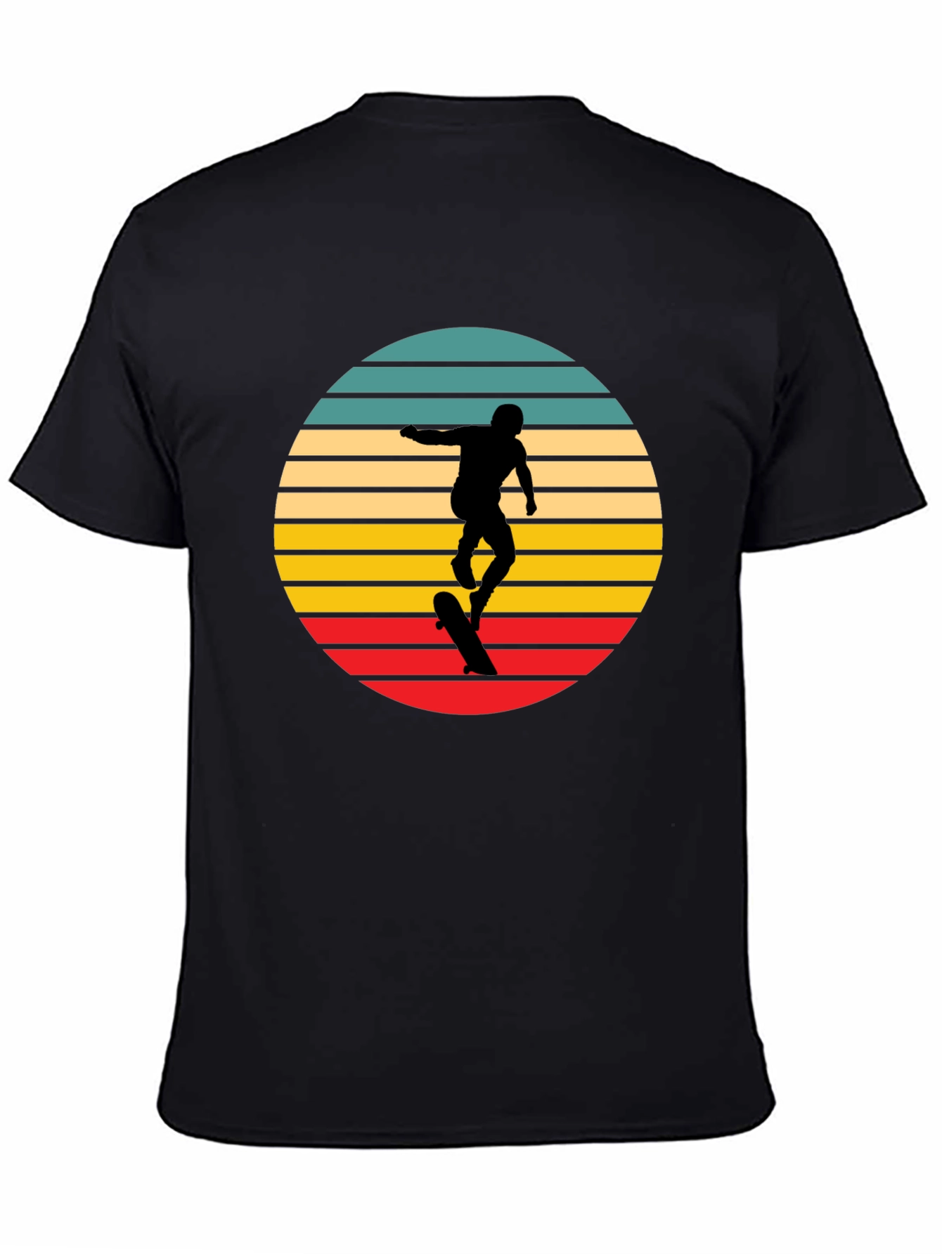 Skater Silhouette Retro T-Shirt - Cool Graphic Tee