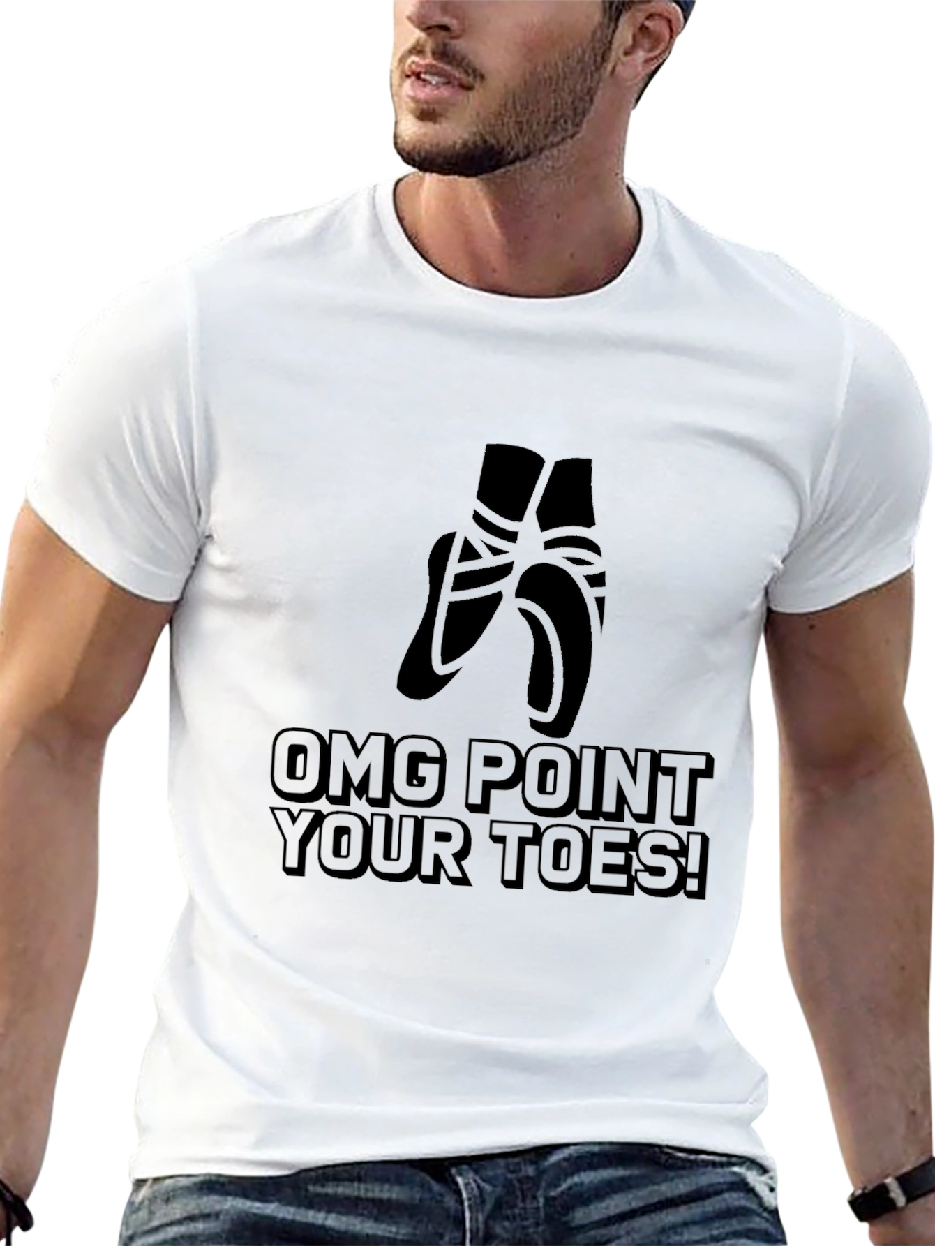 OMG Point Your Toes Black T-Shirt