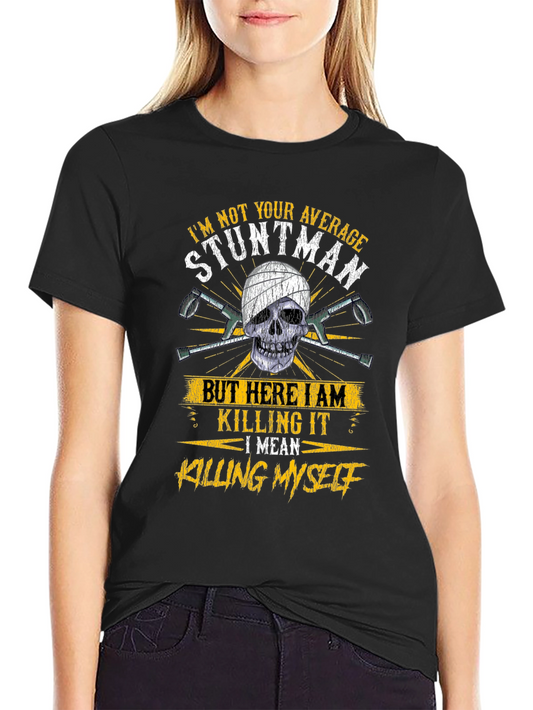 Stuntman Skull Graphic T-Shirt