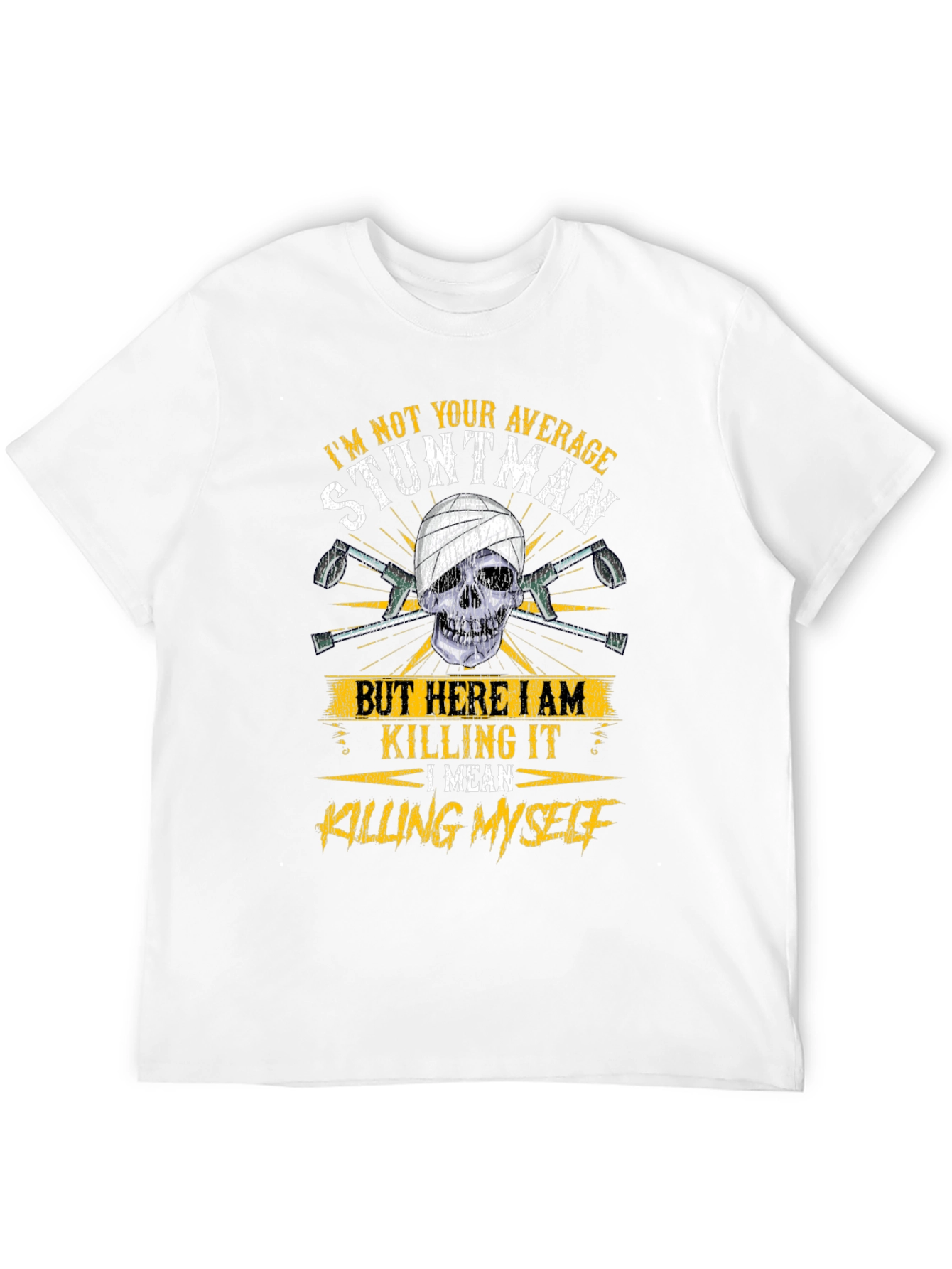 Stuntman Skull Graphic T-Shirt