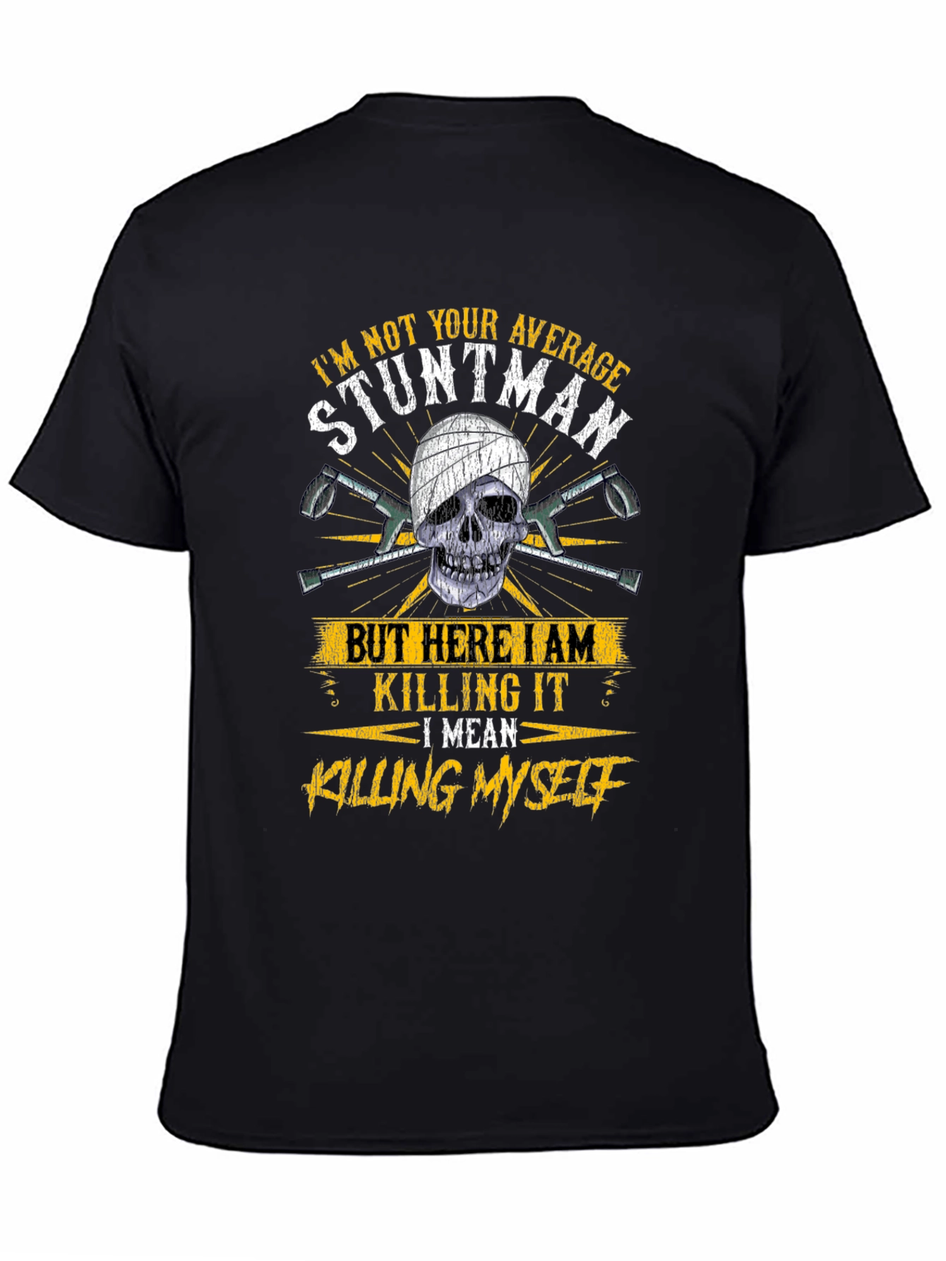 Stuntman Skull Graphic T-Shirt