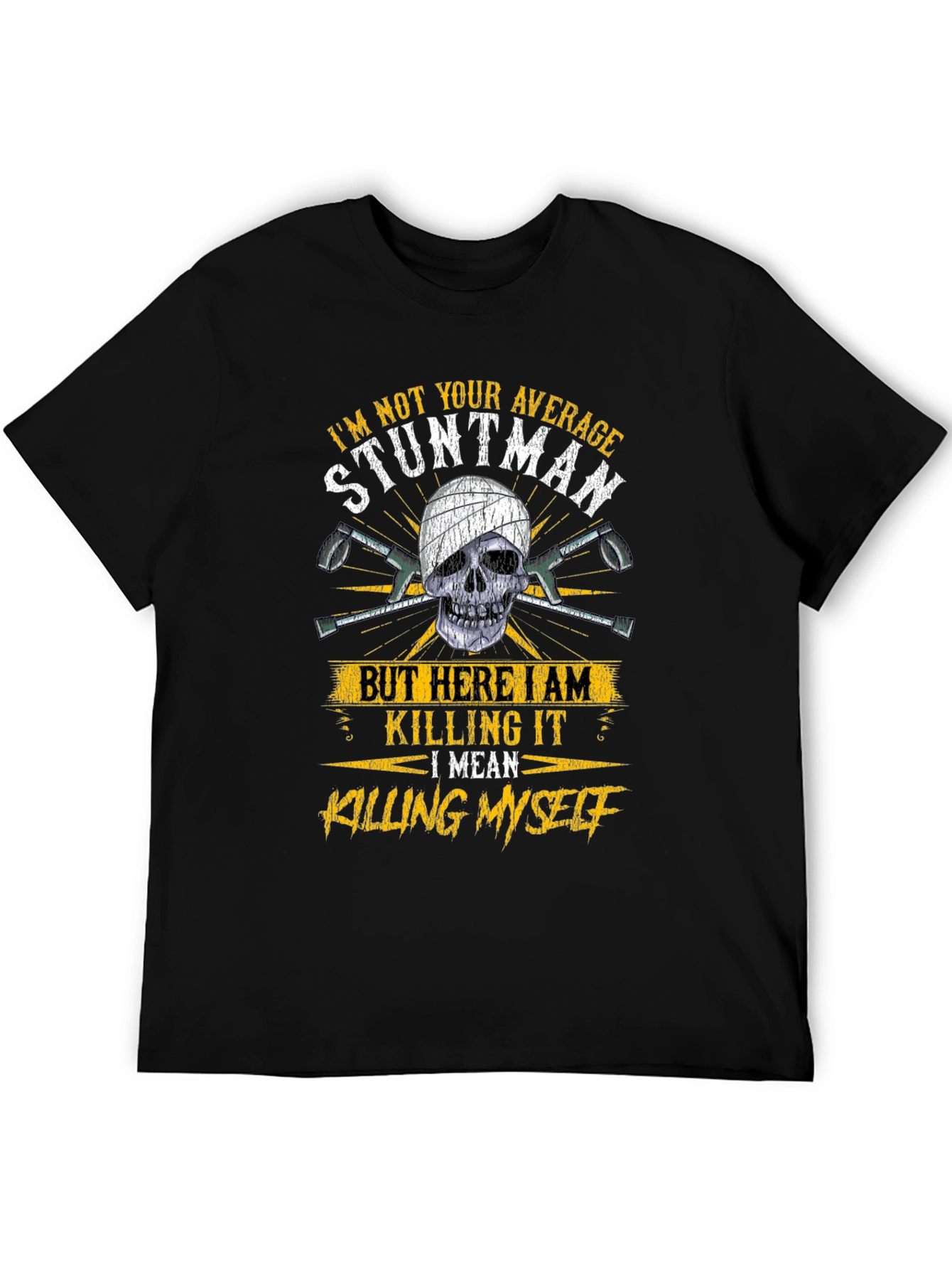 Stuntman Skull Graphic T-Shirt