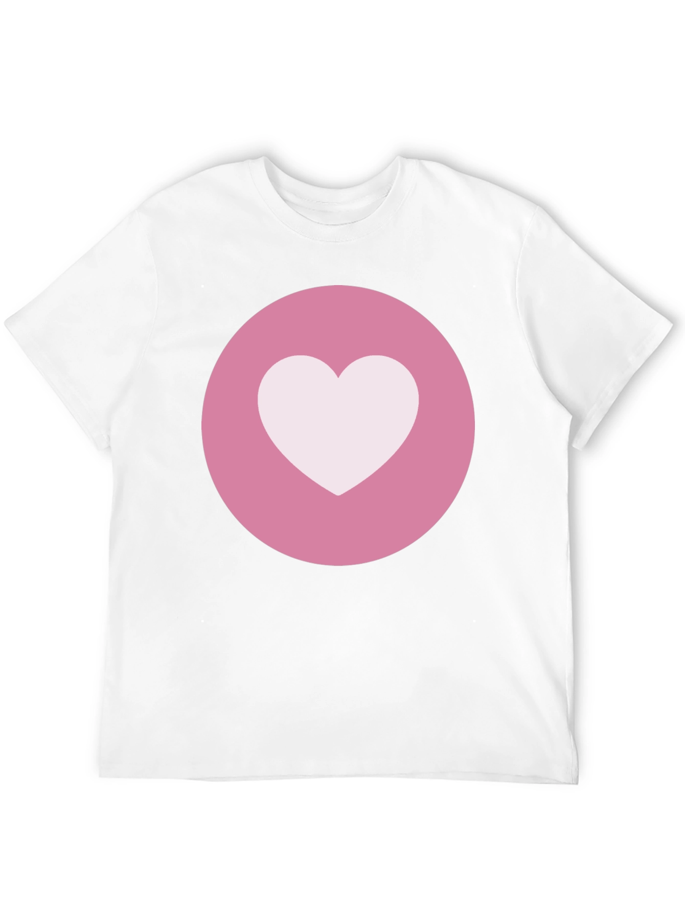 Heart Circle Graphic Tee - Black Casual Comfort
