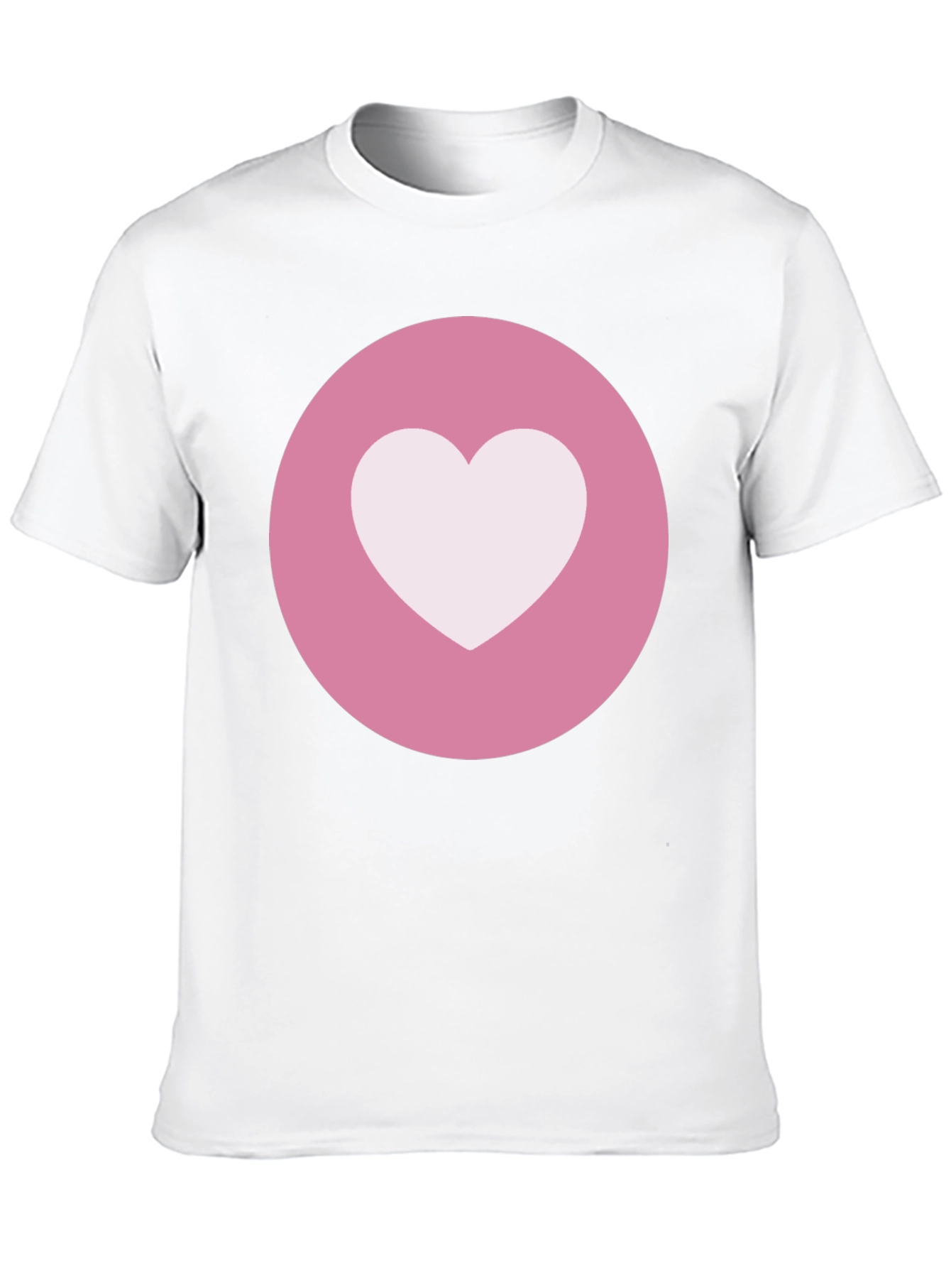 Heart Circle Graphic Tee - Black Casual Comfort