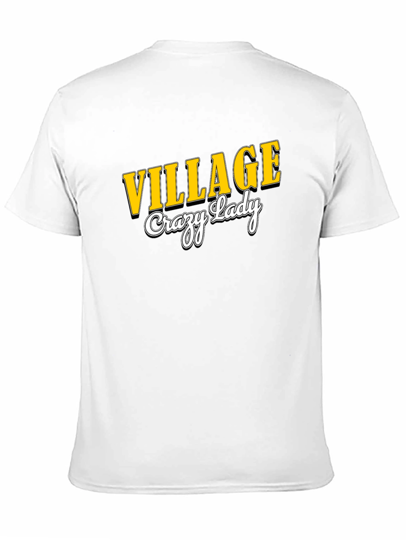 Village Crazy Lady Black T-Shirt