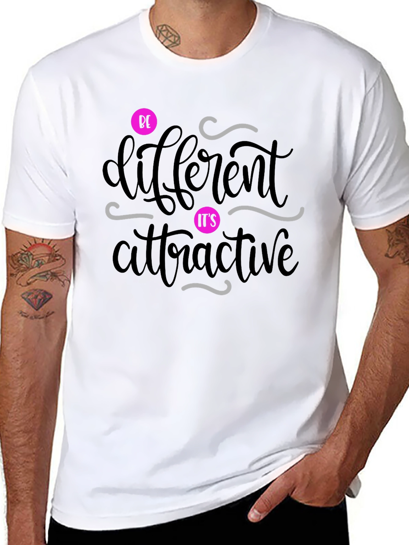 Be Different Attractive T-Shirt - Unique Statement Tee