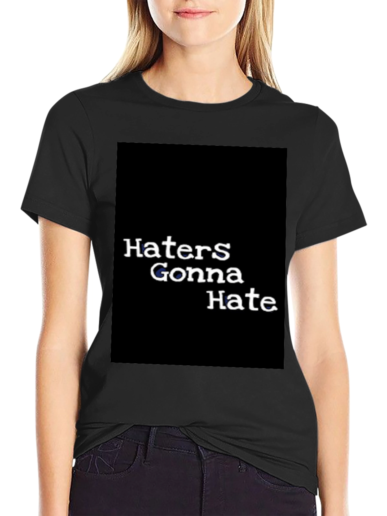 Haters Gonna Hate Graphic Tee - Black
