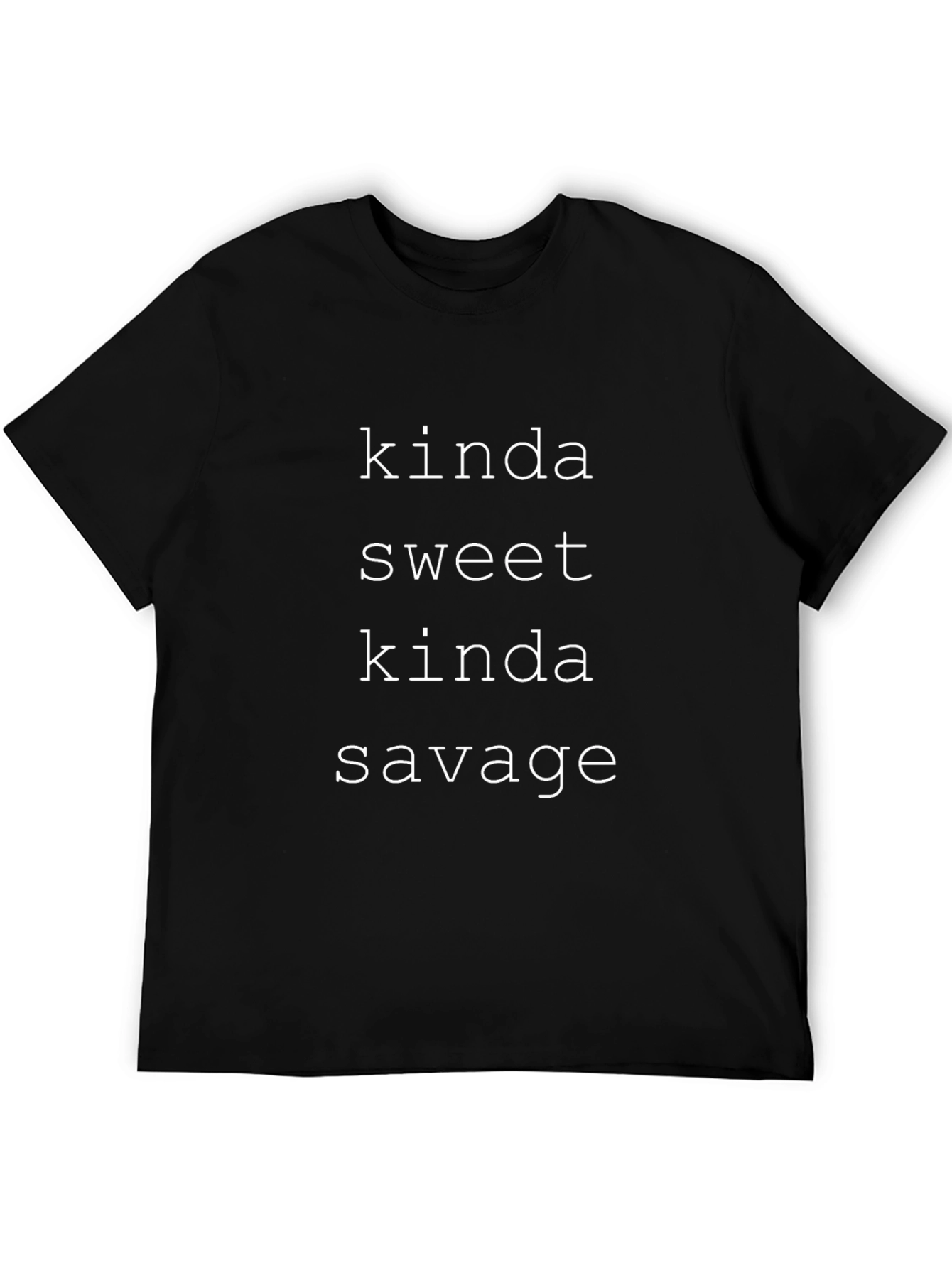 Kinda Sweet Kinda Savage Black Graphic T-Shirt