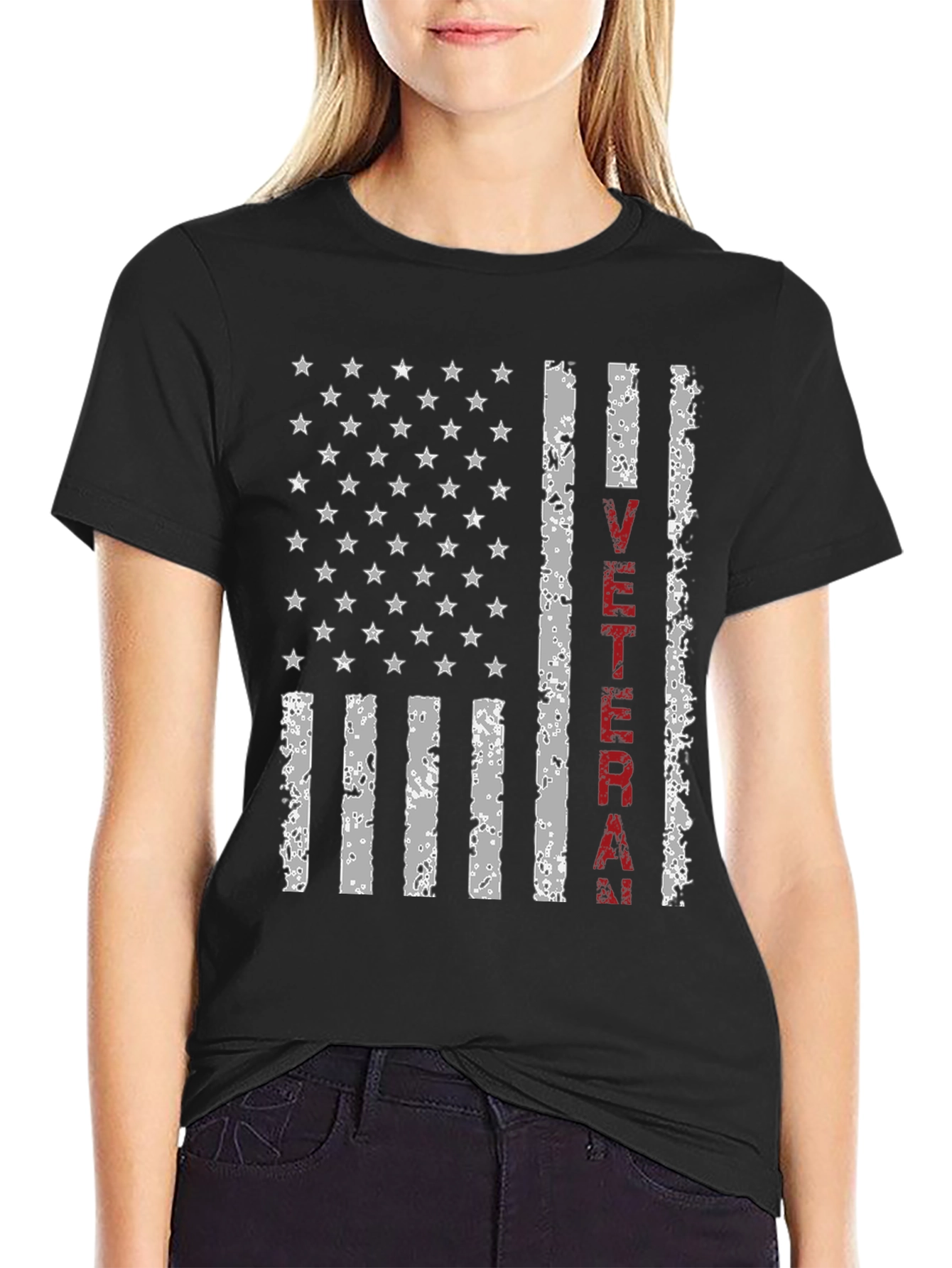 Veteran American Flag Graphic T-Shirt