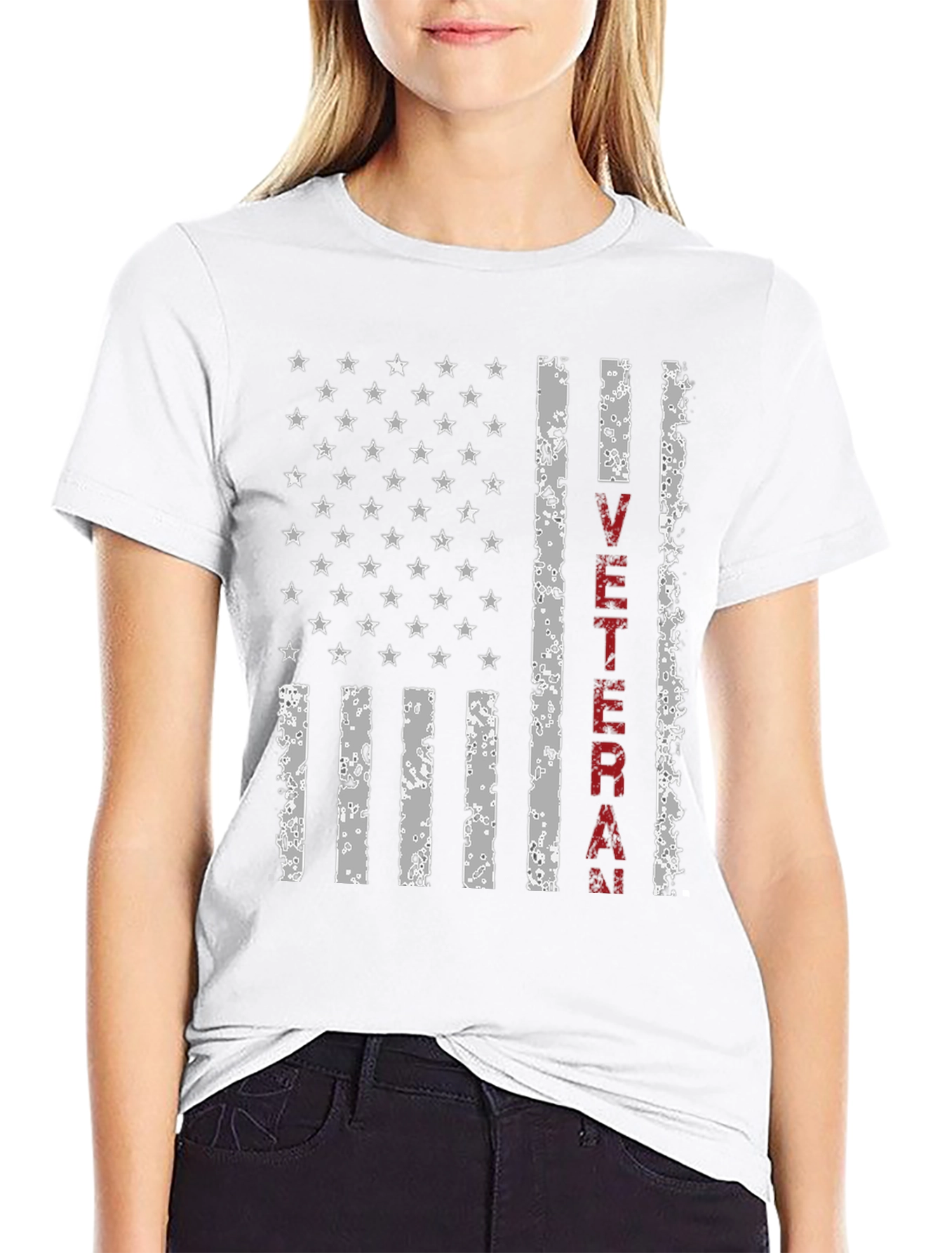 Veteran American Flag Graphic T-Shirt