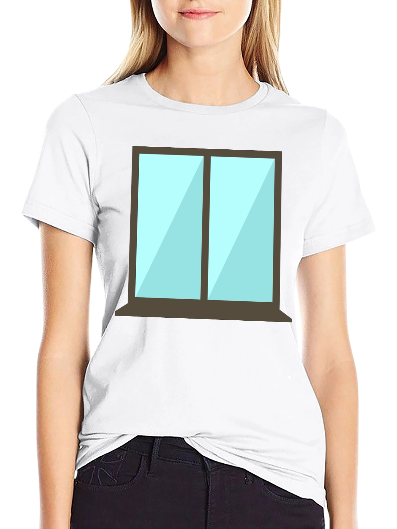 Window Graphic Tee - Minimalist Design