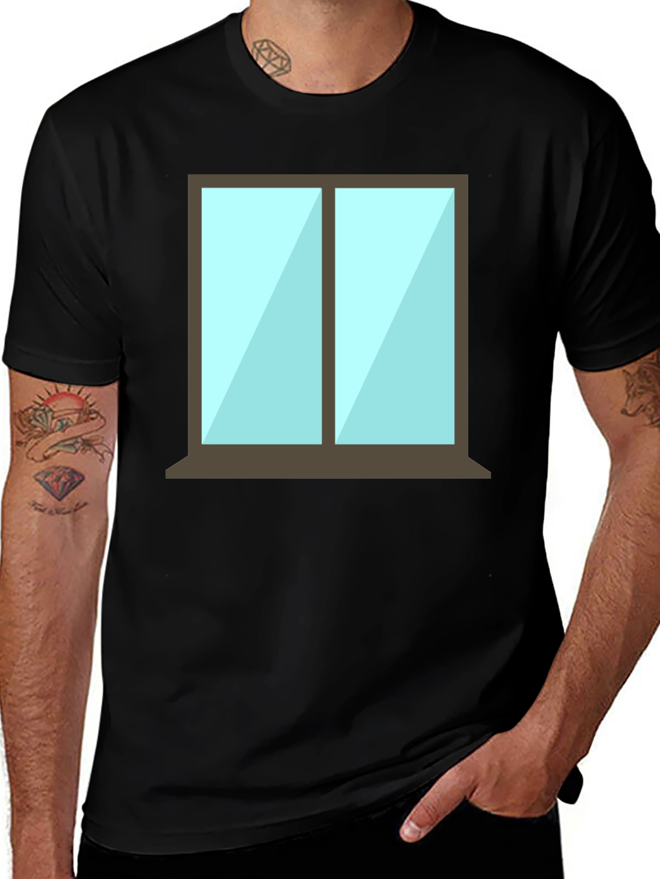 Window Graphic Tee - Minimalist Design