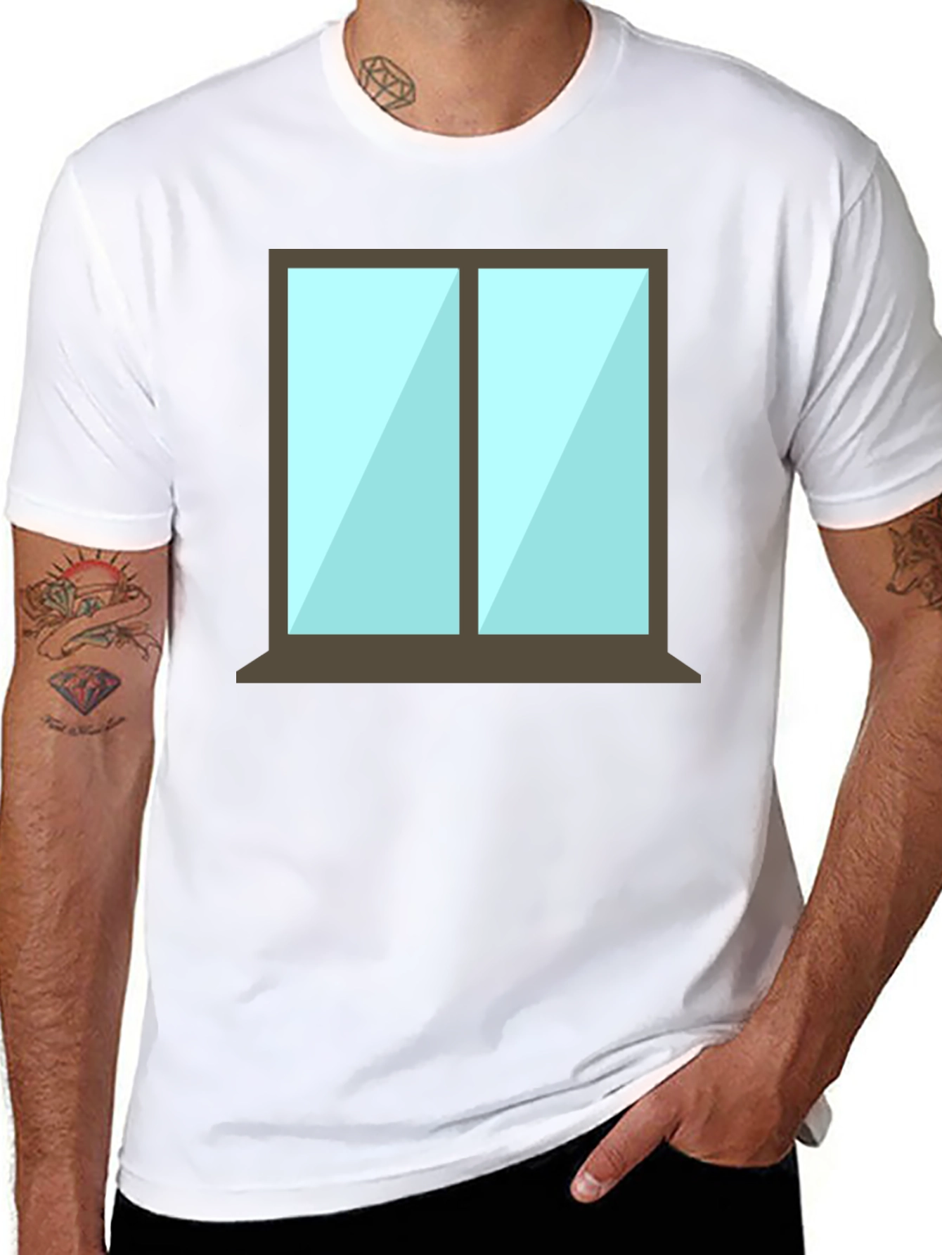 Window Graphic Tee - Minimalist Design