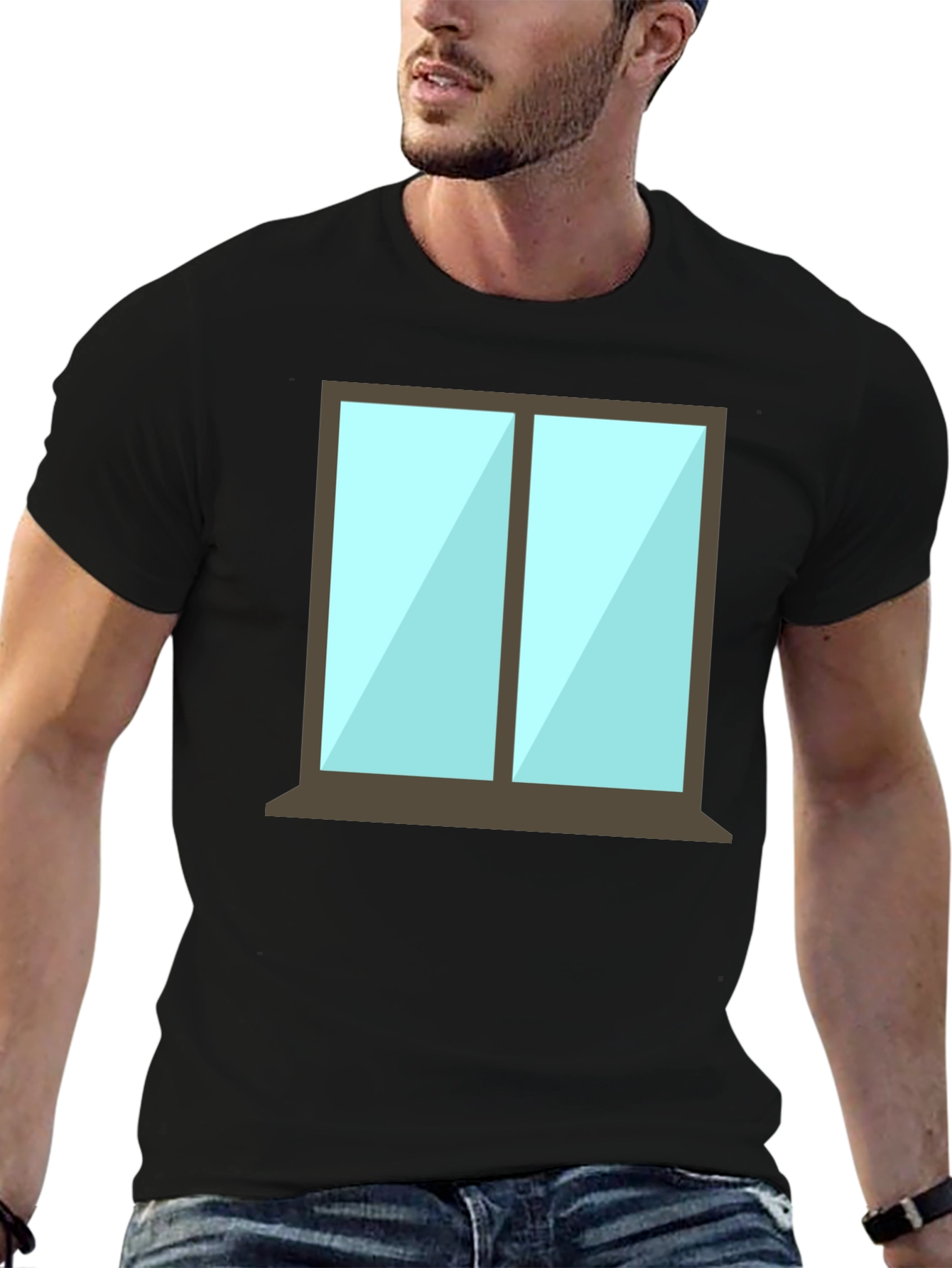 Window Graphic Tee - Minimalist Design
