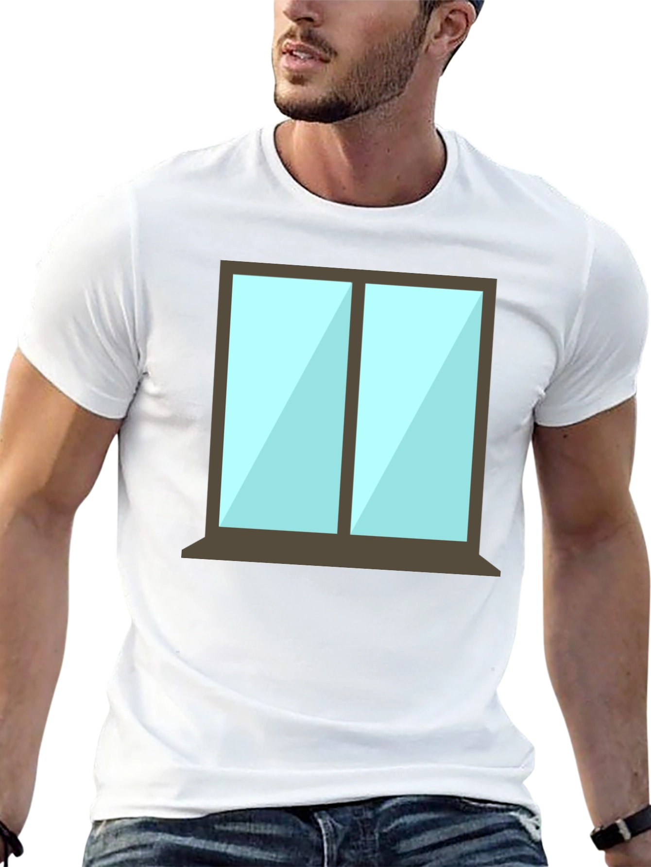 Window Graphic Tee - Minimalist Design