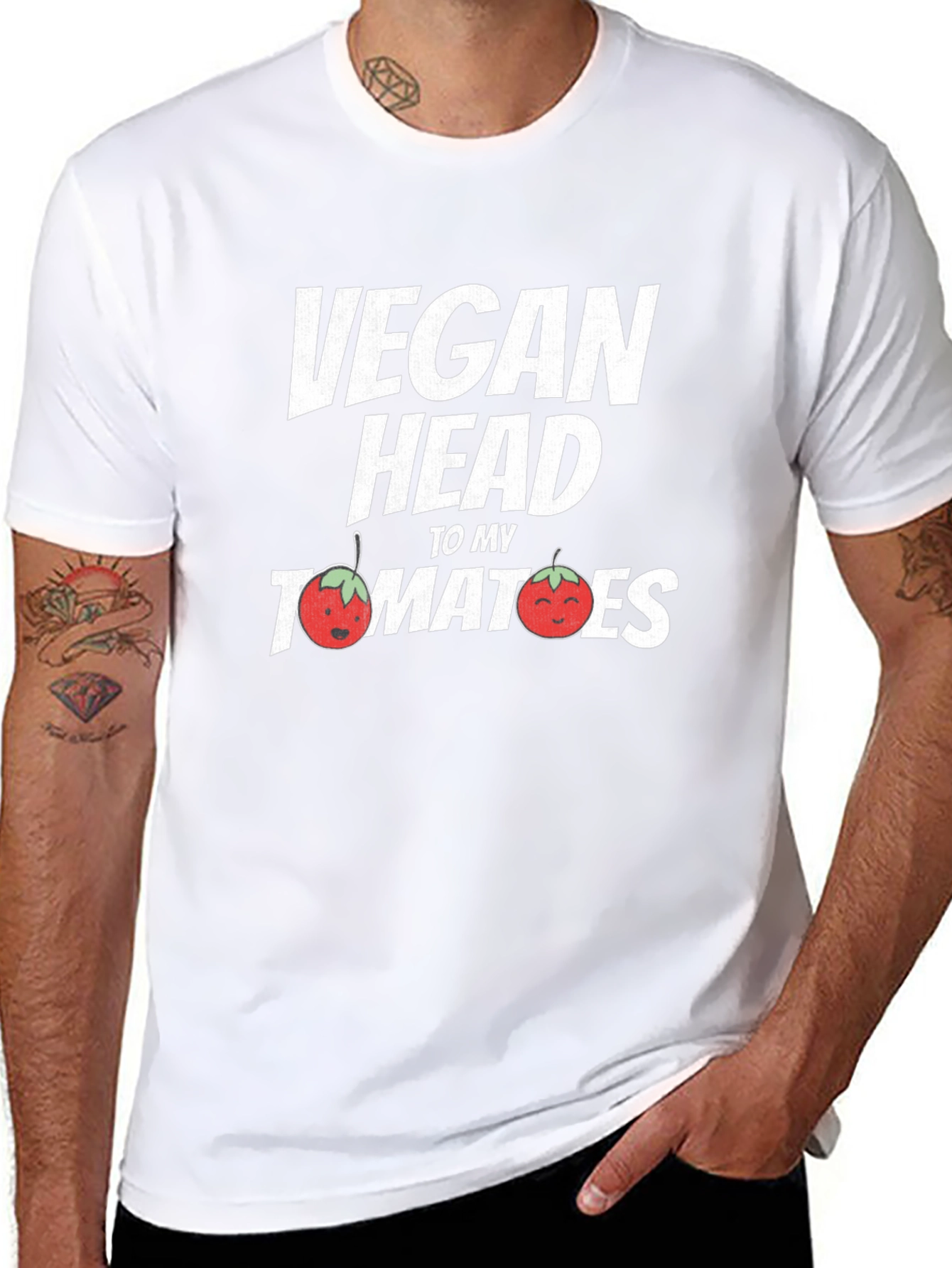 Vegan Head Tomatoes Graphic Tee
