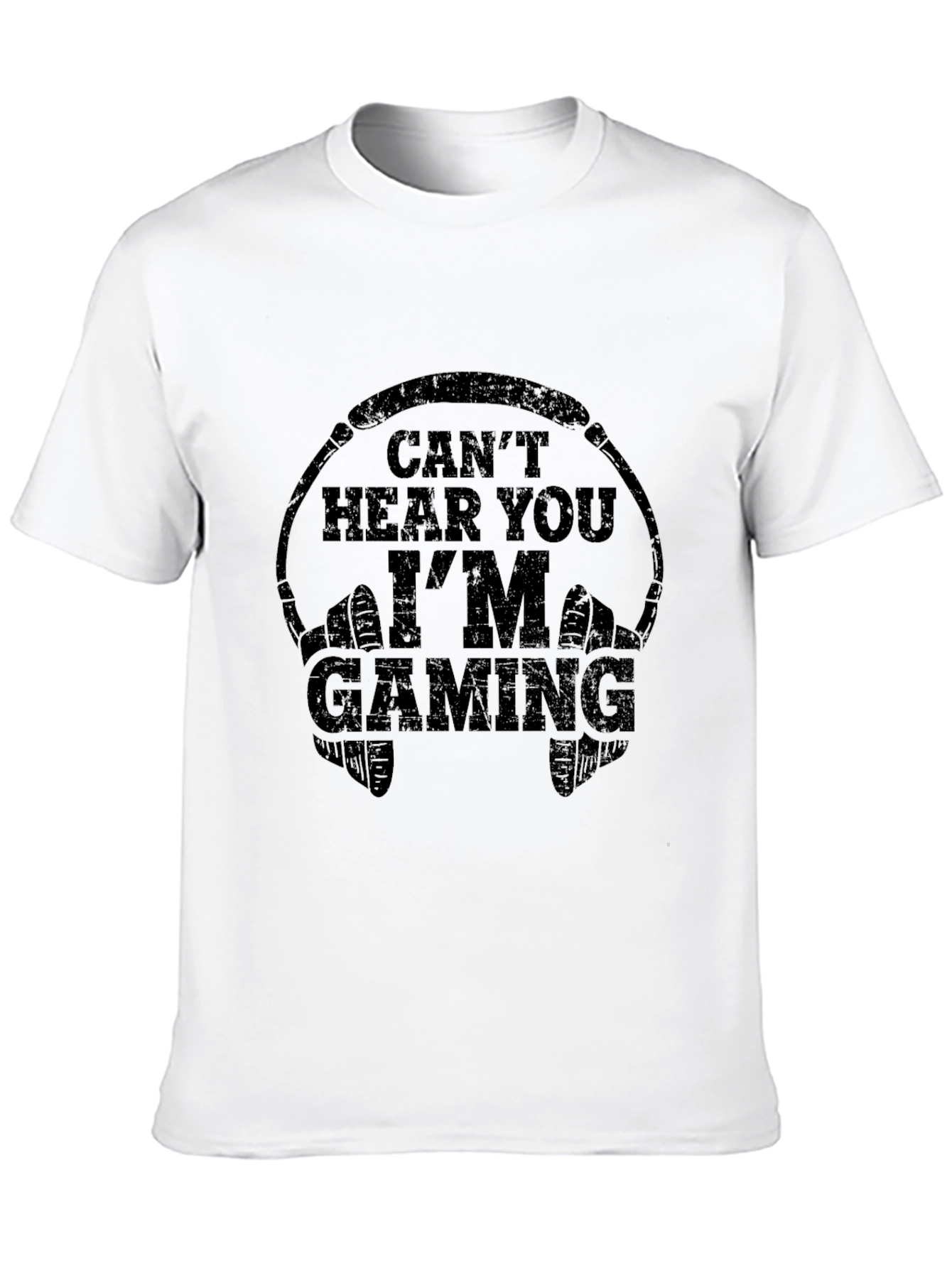 Cant Hear You Im Gaming Black T-Shirt