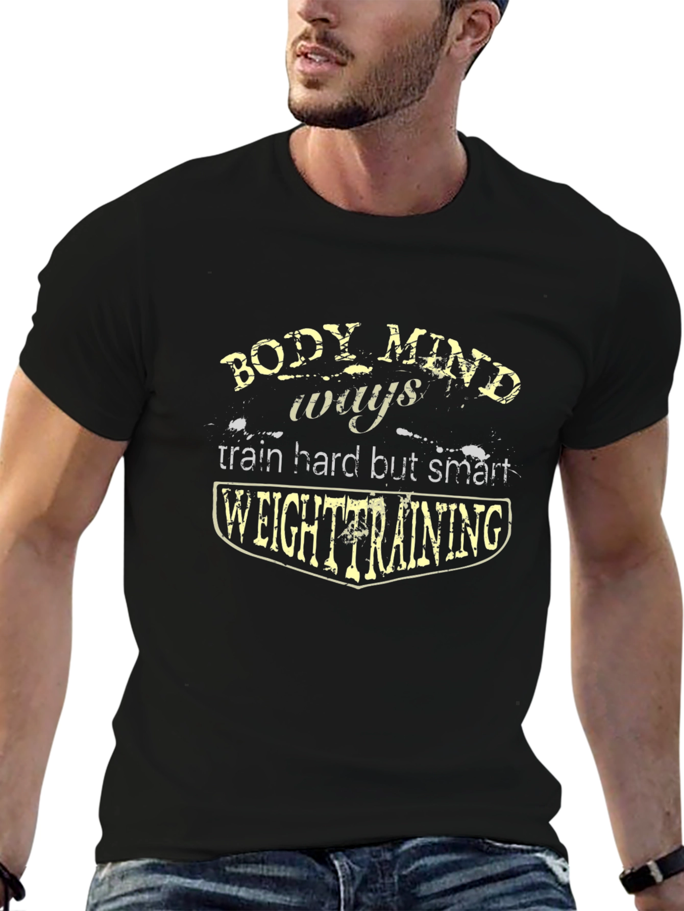 Body Mind Weight Training Graphic Tee