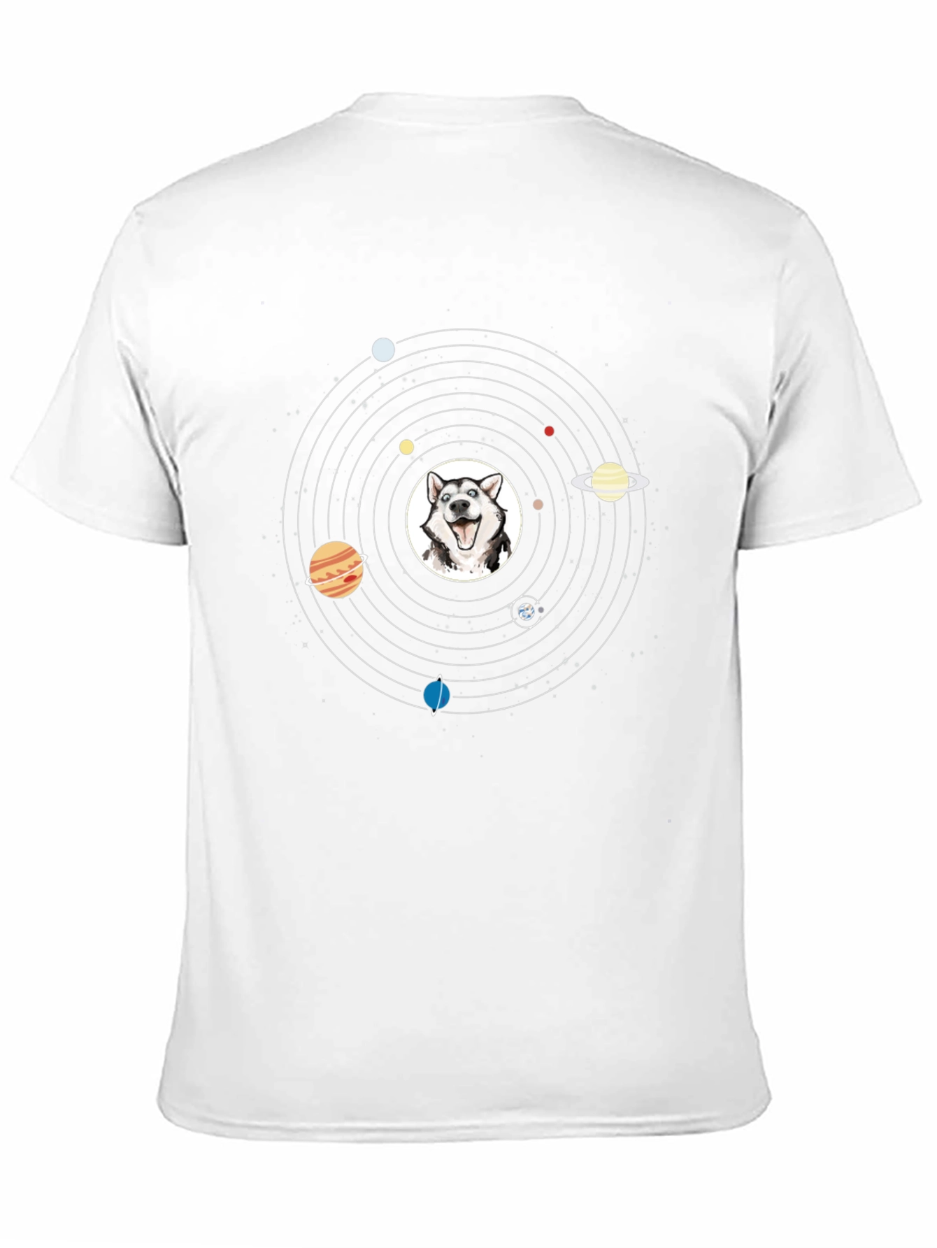 Husky Solar System Graphic Tee - Black Cotton