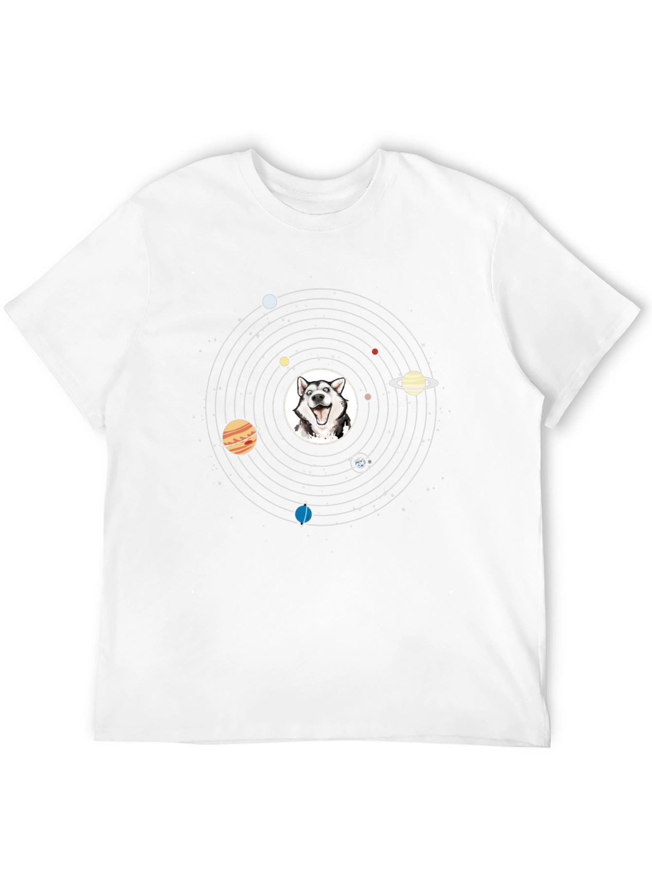 Husky Solar System Graphic Tee - Black Cotton