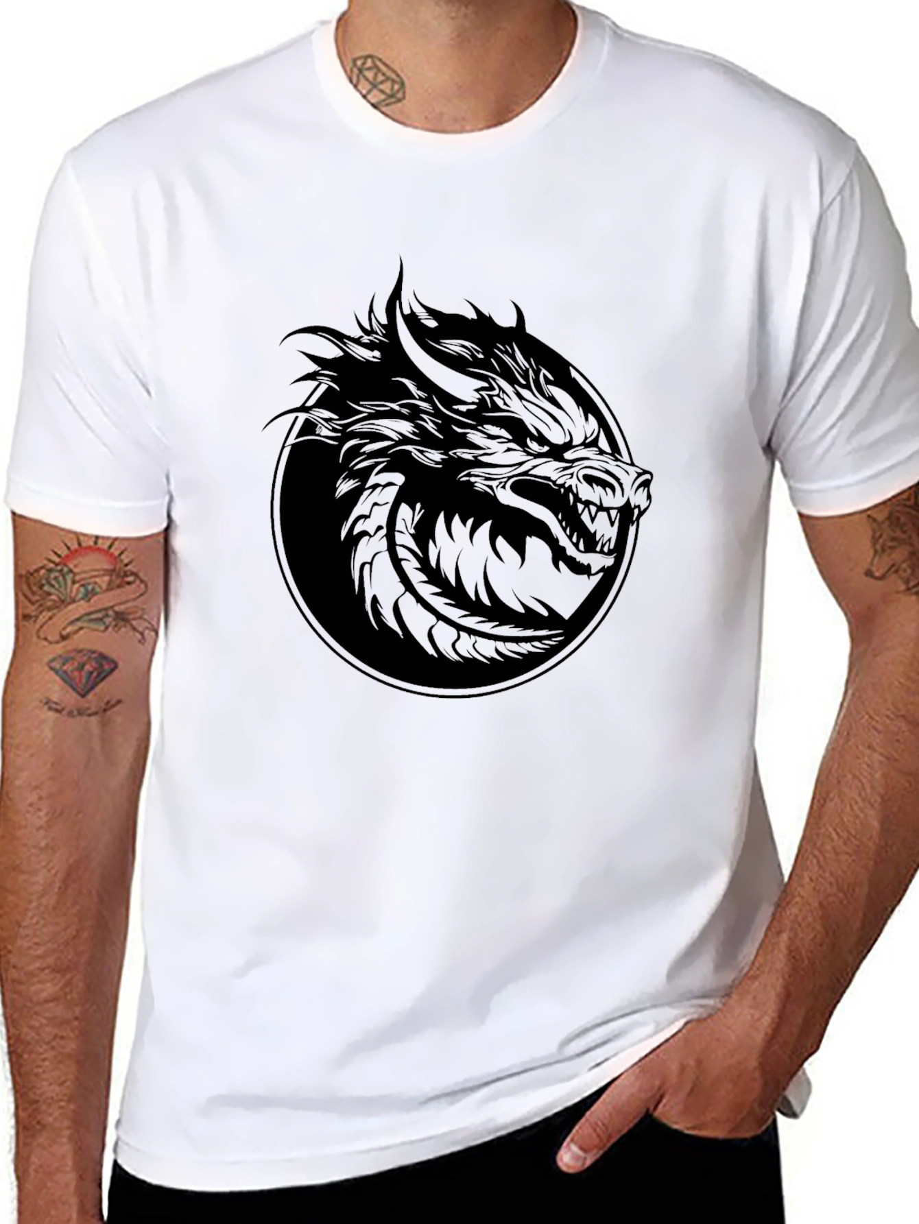 Black Dragon Graphic Tee - Mens