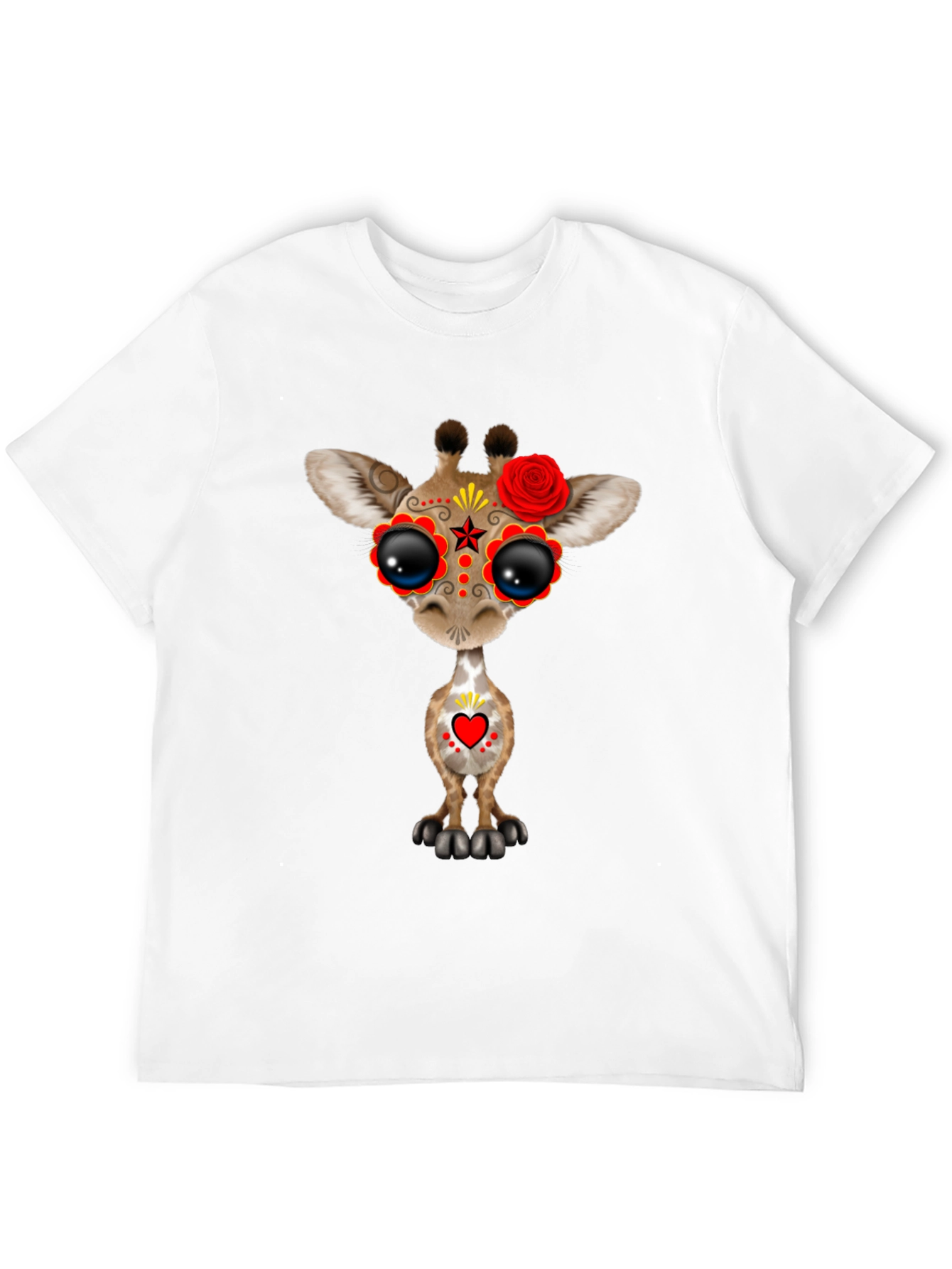 Sugar Skull Giraffe Black T-Shirt