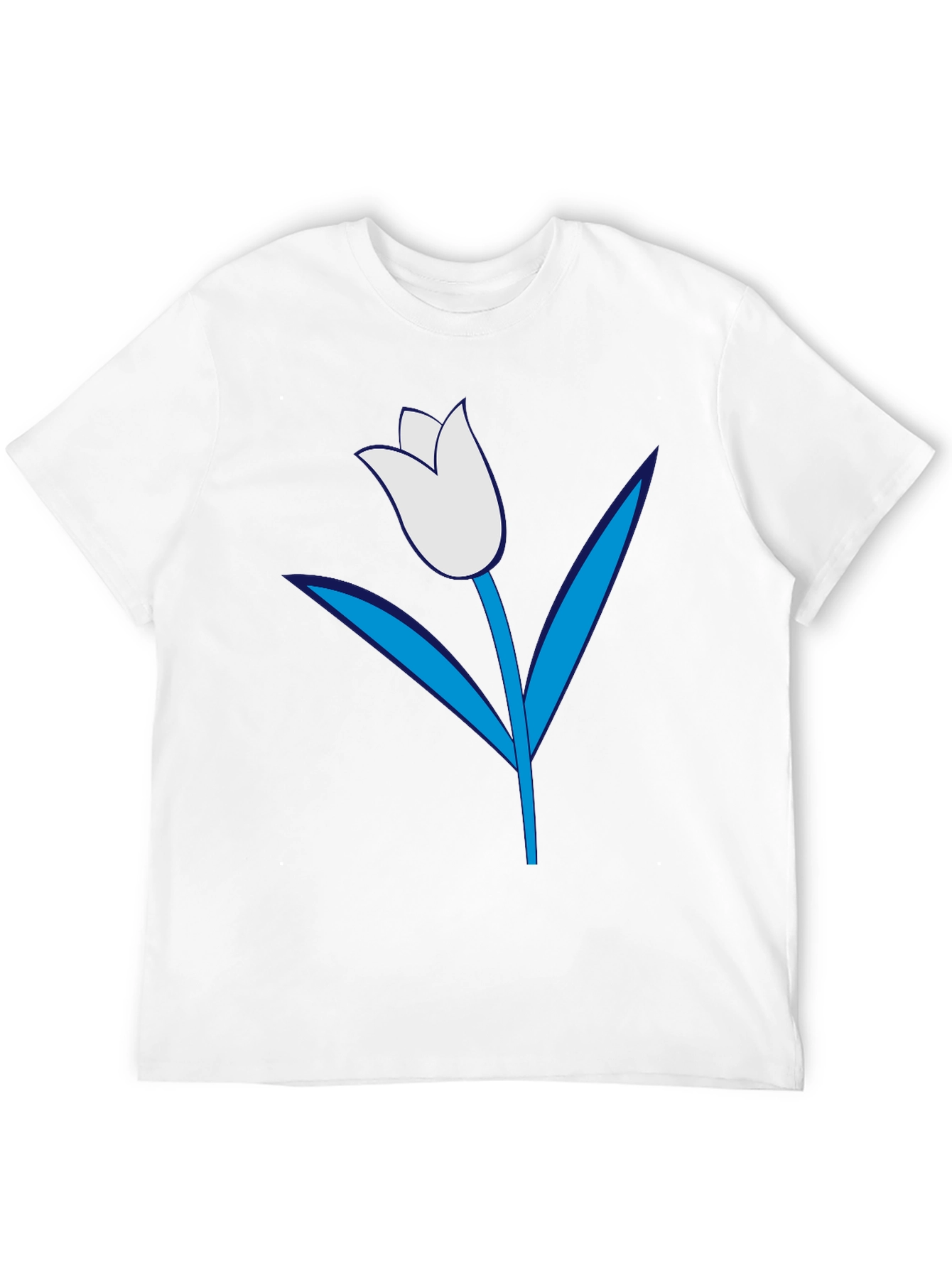 Mens Black Tulip Graphic Tee