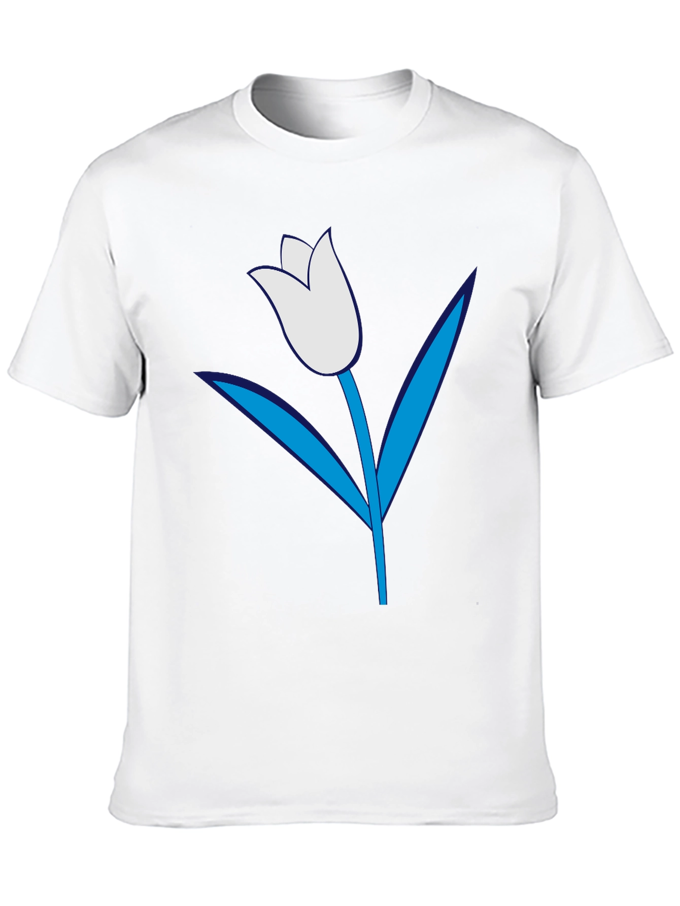Mens Black Tulip Graphic Tee