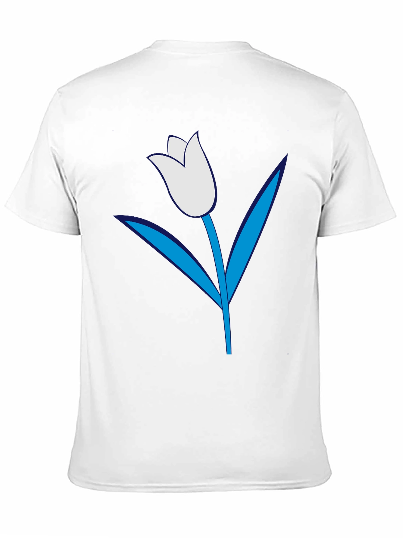 Mens Black Tulip Graphic Tee