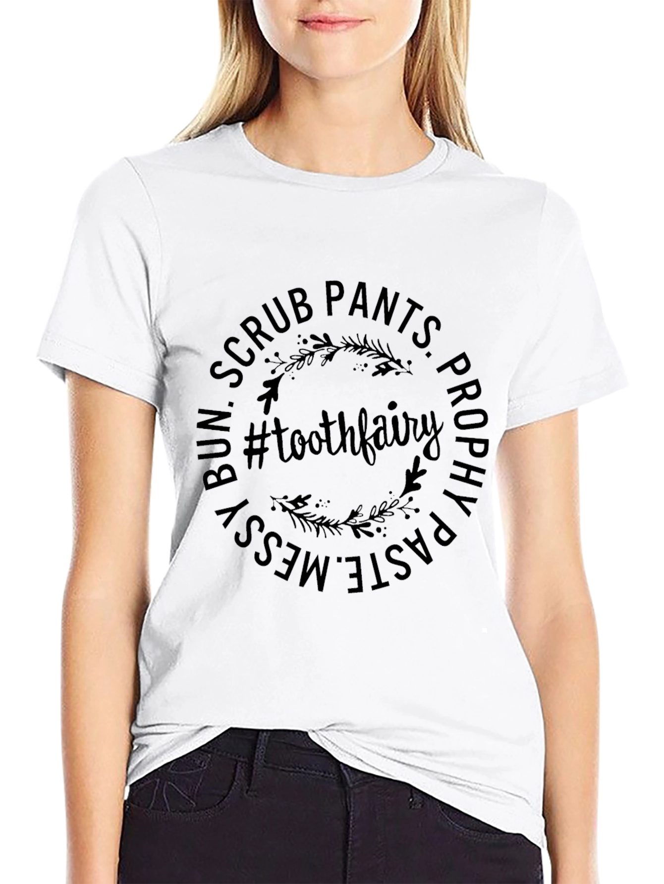 Tooth Fairy Dental Hygienist Black T-Shirt