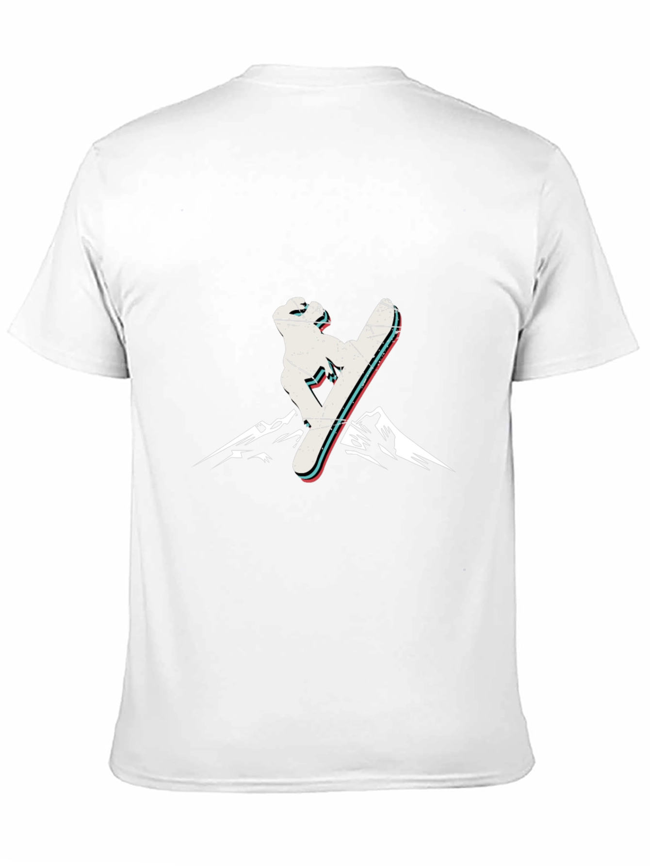 Distressed Snowboarder Graphic Tee - Black