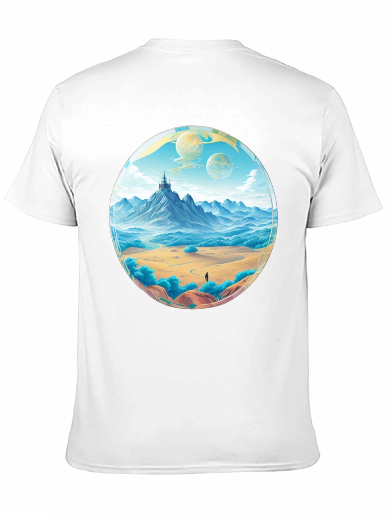 Fantasy Landscape Graphic Tee - Black