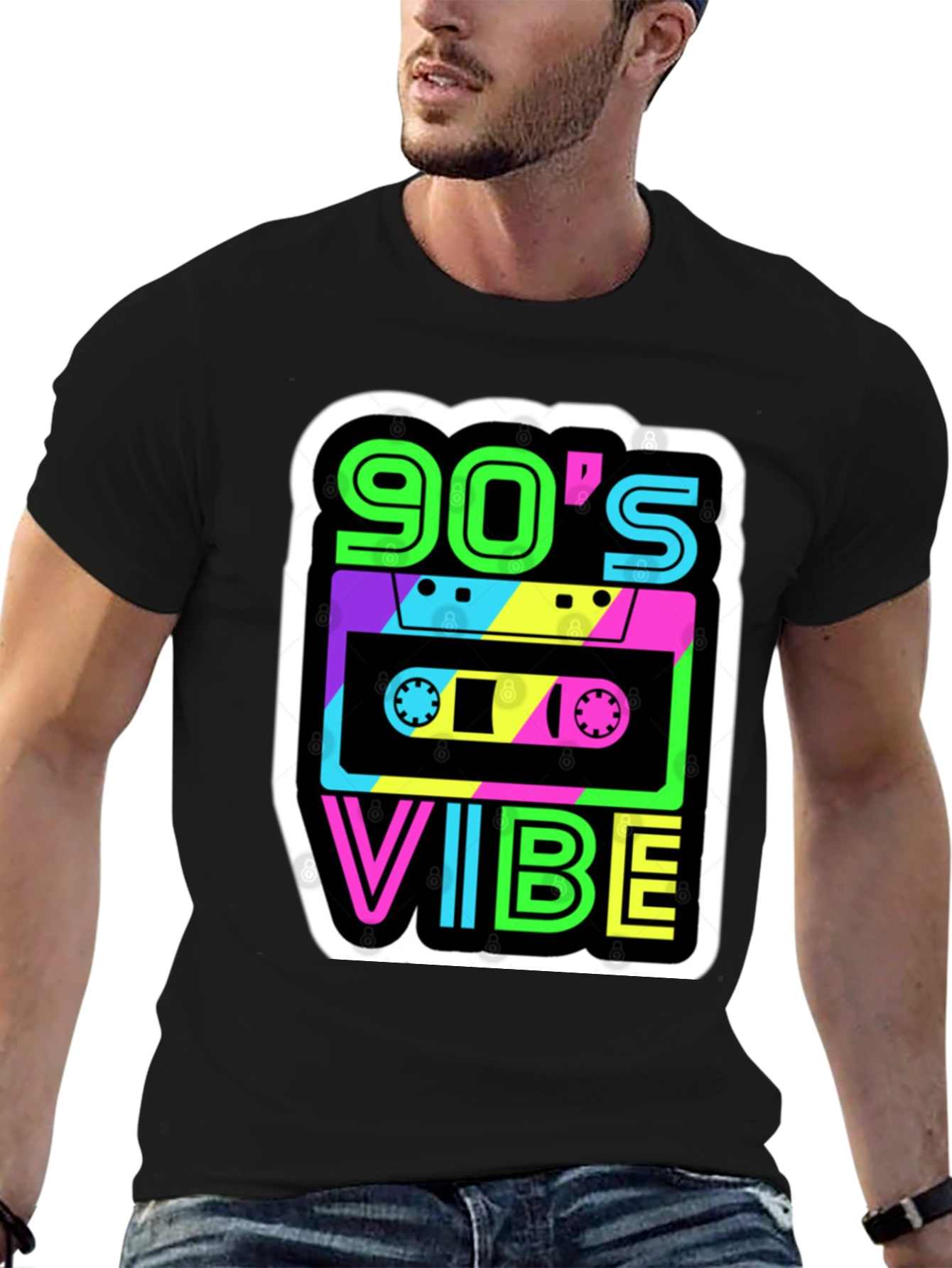 90s Vibe T-Shirt - Retro Cassette Graphic Tee